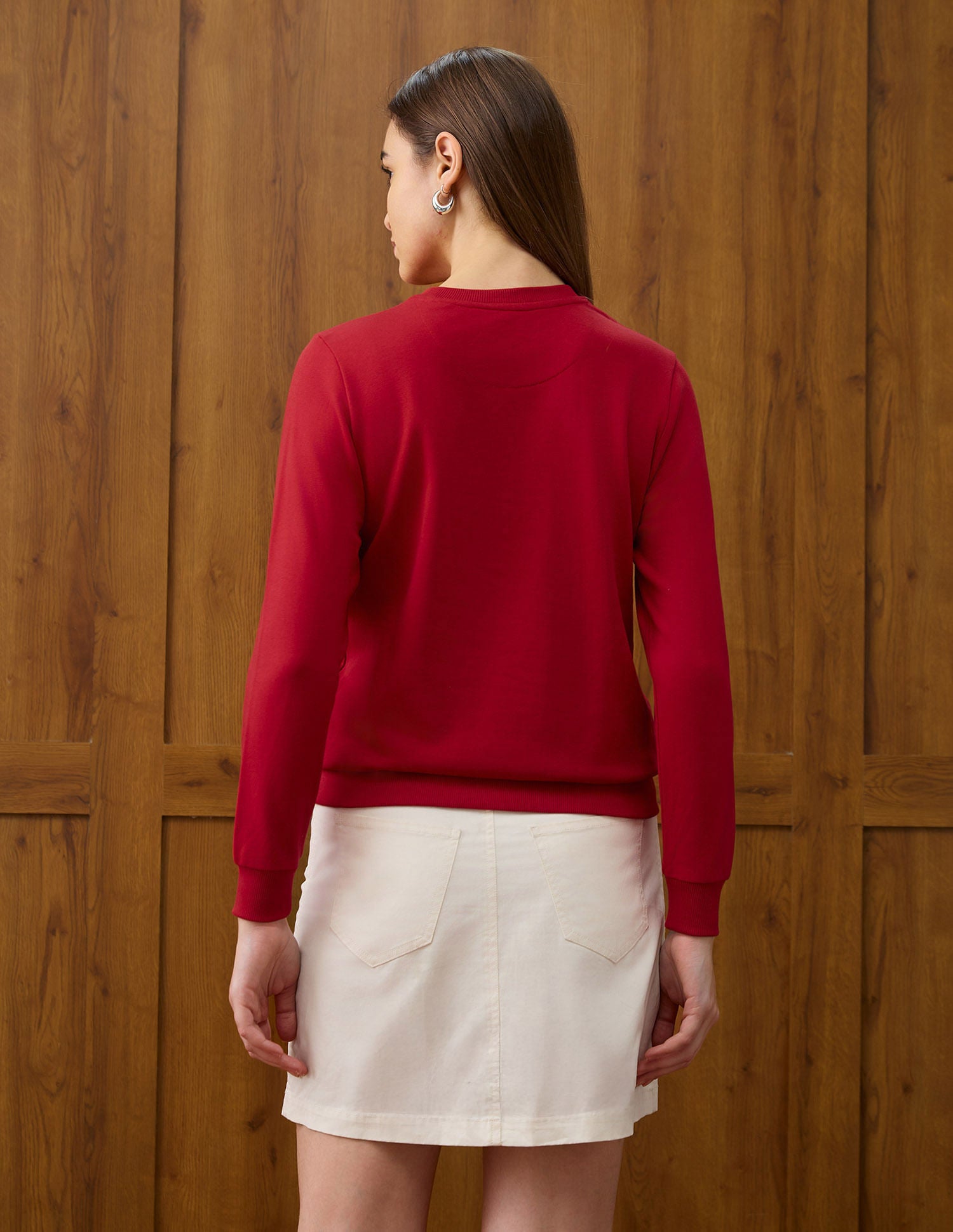 Brand Appliqued Regular Fit Sweater Red - U.S. POLO ASSN. | Large