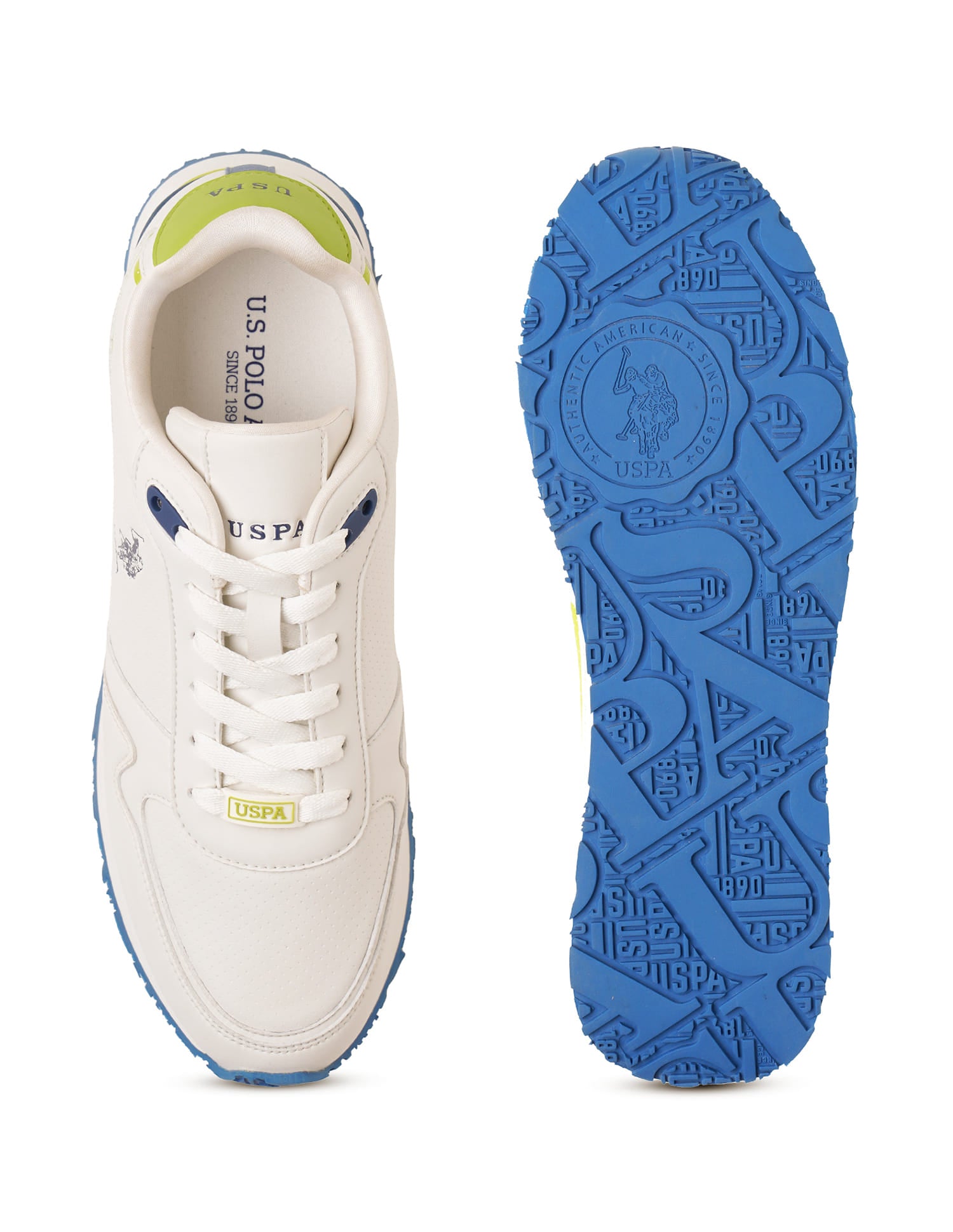 Men Lowen 2.0 Solid Sneakers Off White - U.S. Polo Assn. India | Large