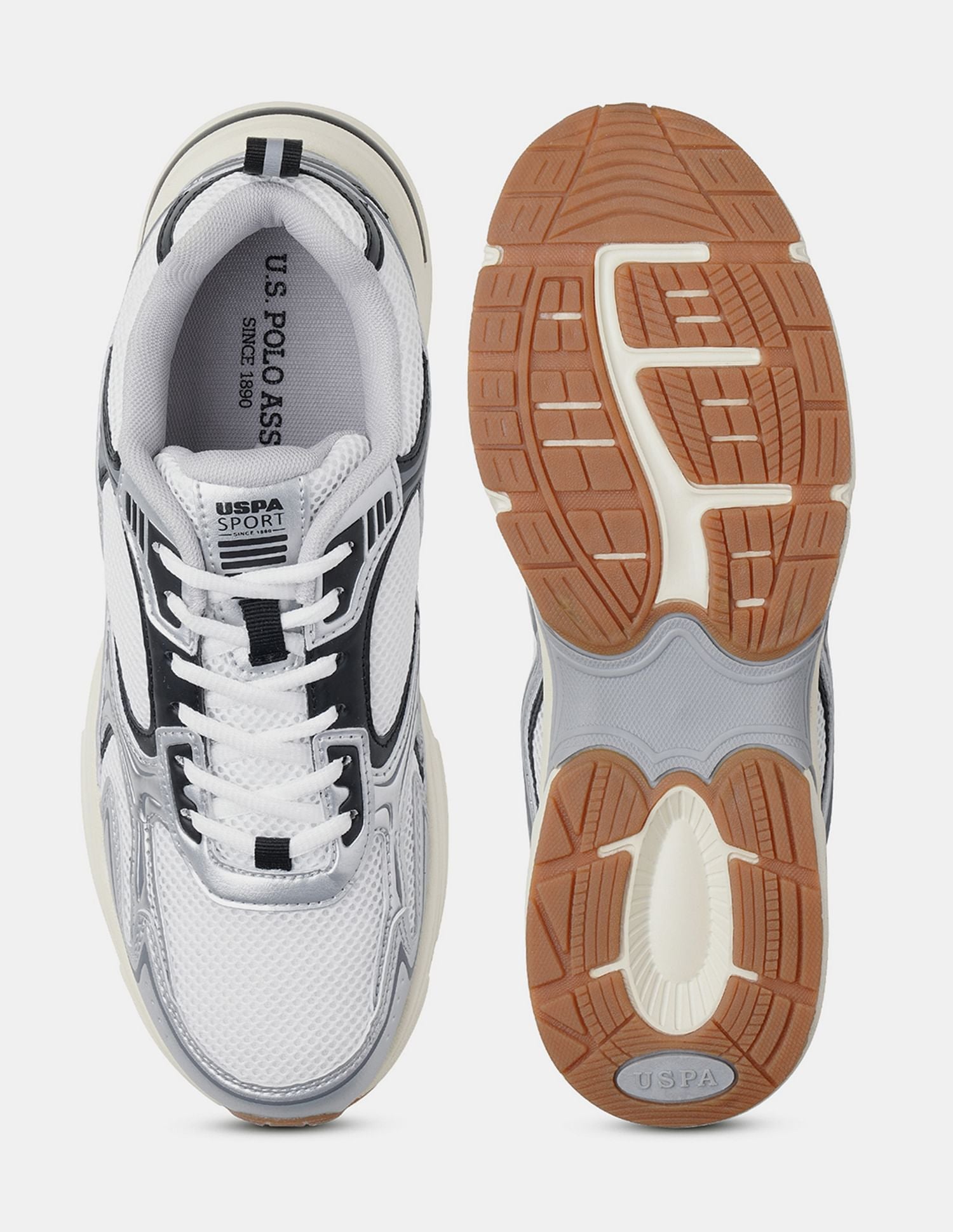 Men Santiago Colour Blocked Sneakers Off White - U.S. POLO ASSN. | Large