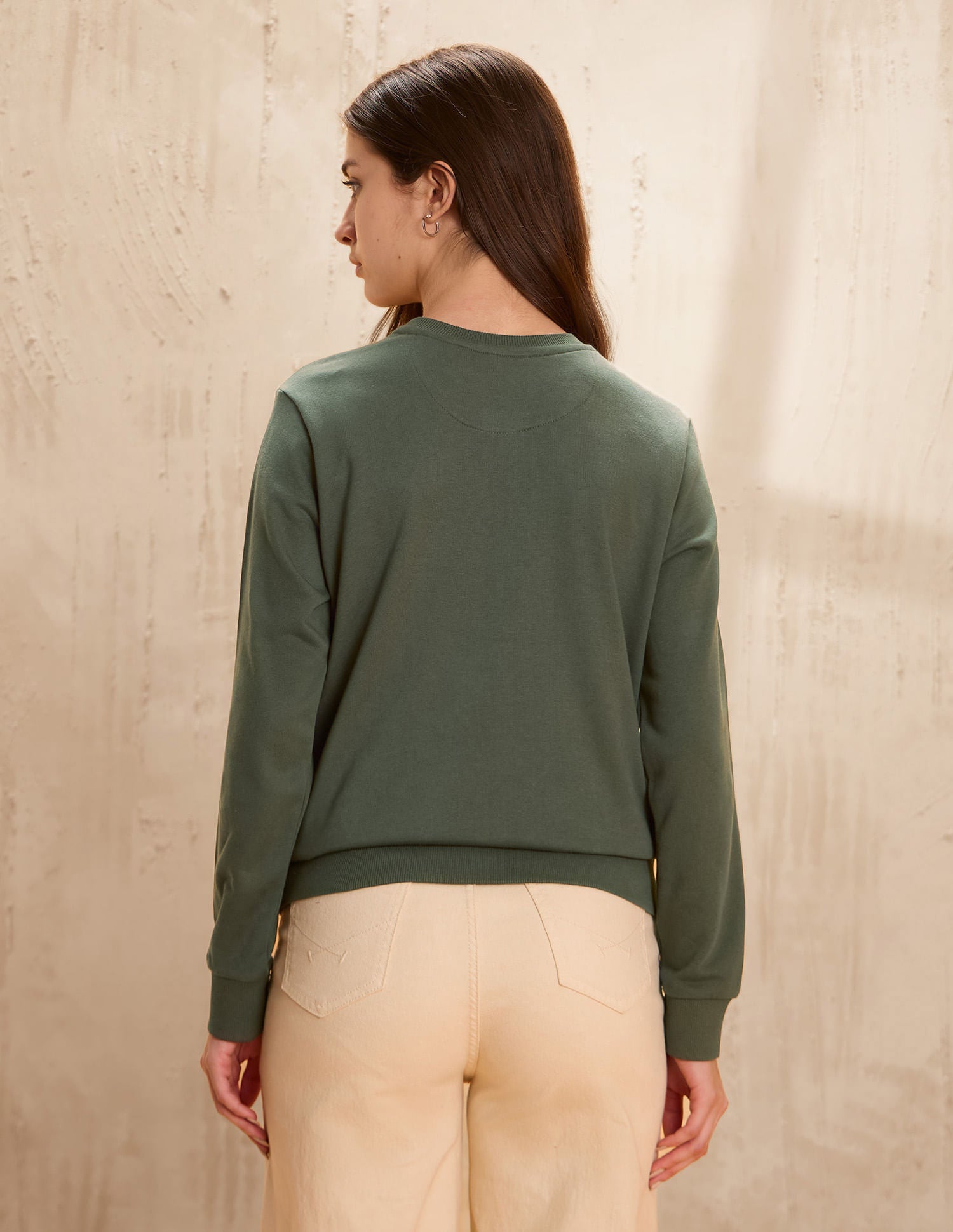 Brand Printed Regular Fit Sweatshirt Green - U.S. POLO ASSN. | Large