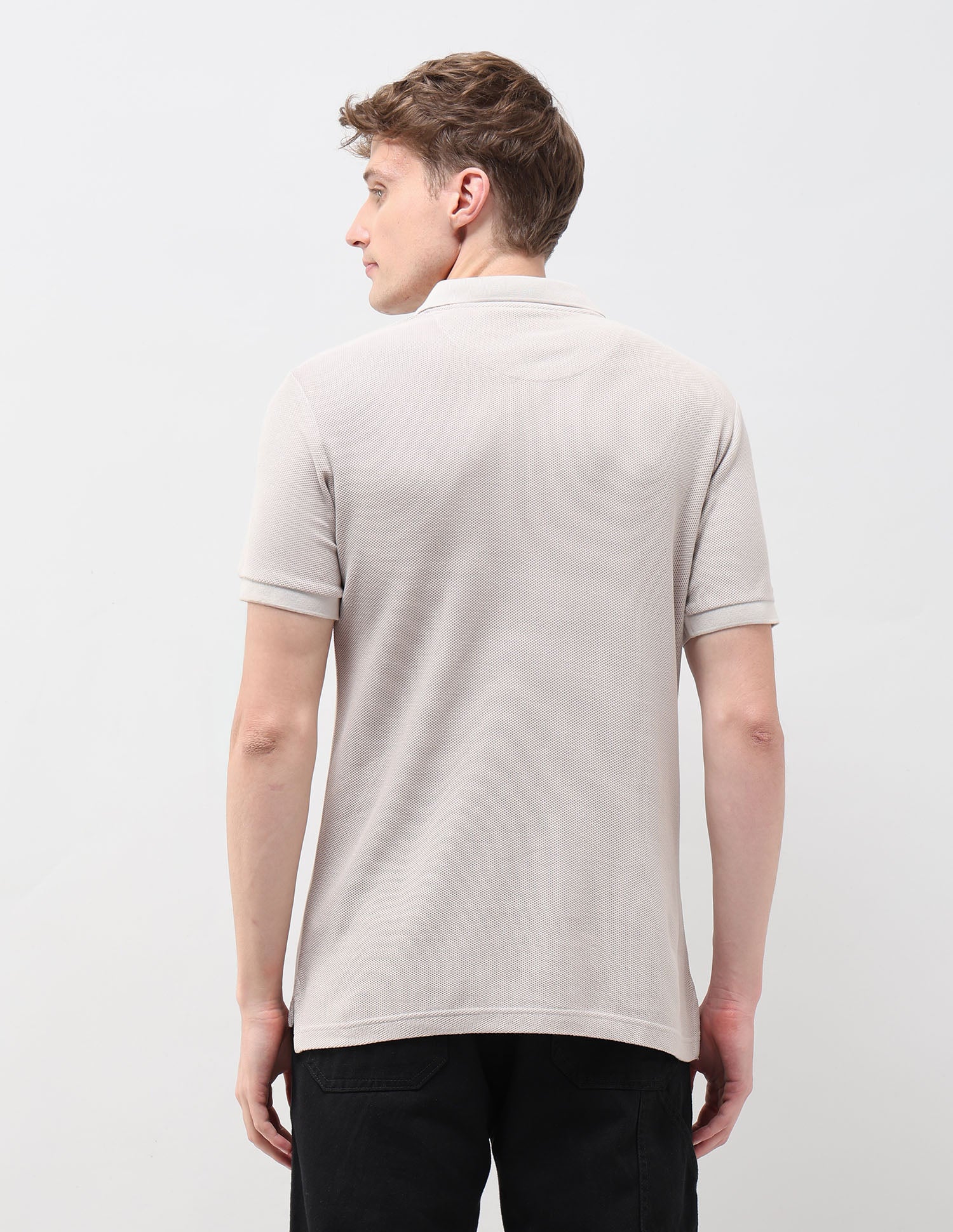 Textured Muscle Fit Polo Shirt Grey - U.S. Polo Assn. India | Large