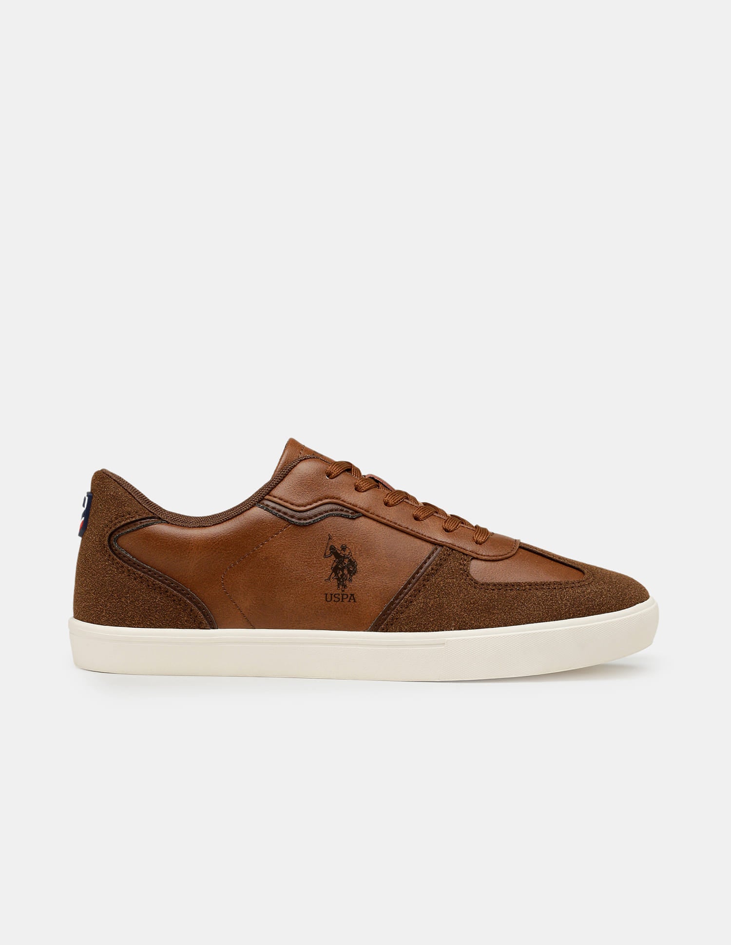 Men Lace-Ups Round Toe Oberon Sneakers Tan - U.S. Polo Assn. India | Large