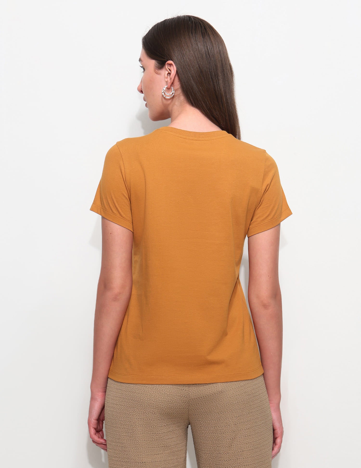 Regular Fit Brand Printed T-Shirt Orange - U.S. Polo Assn. India | Large