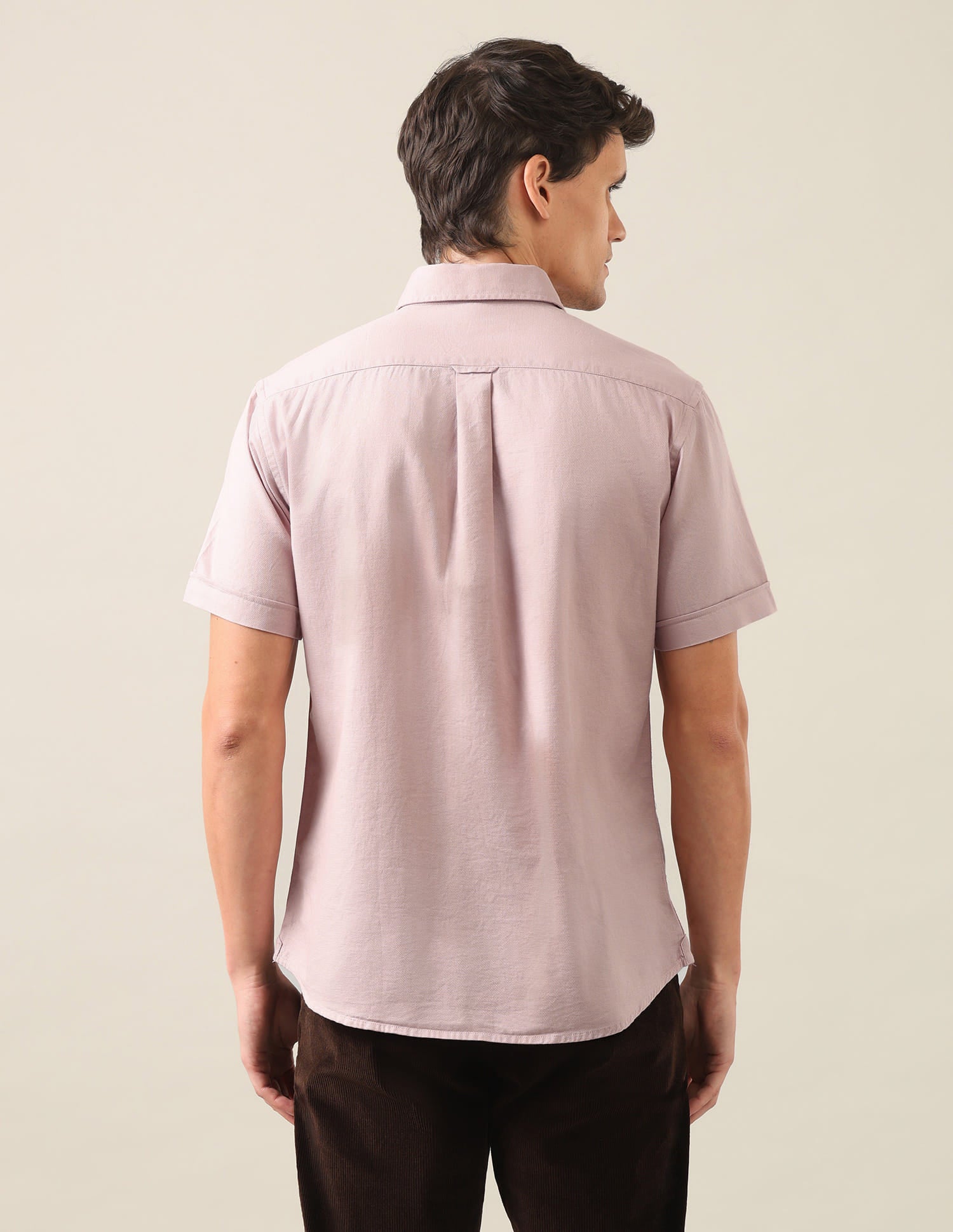 Solid Dobby Shirt Light Pink - U.S. Polo Assn. India | Large
