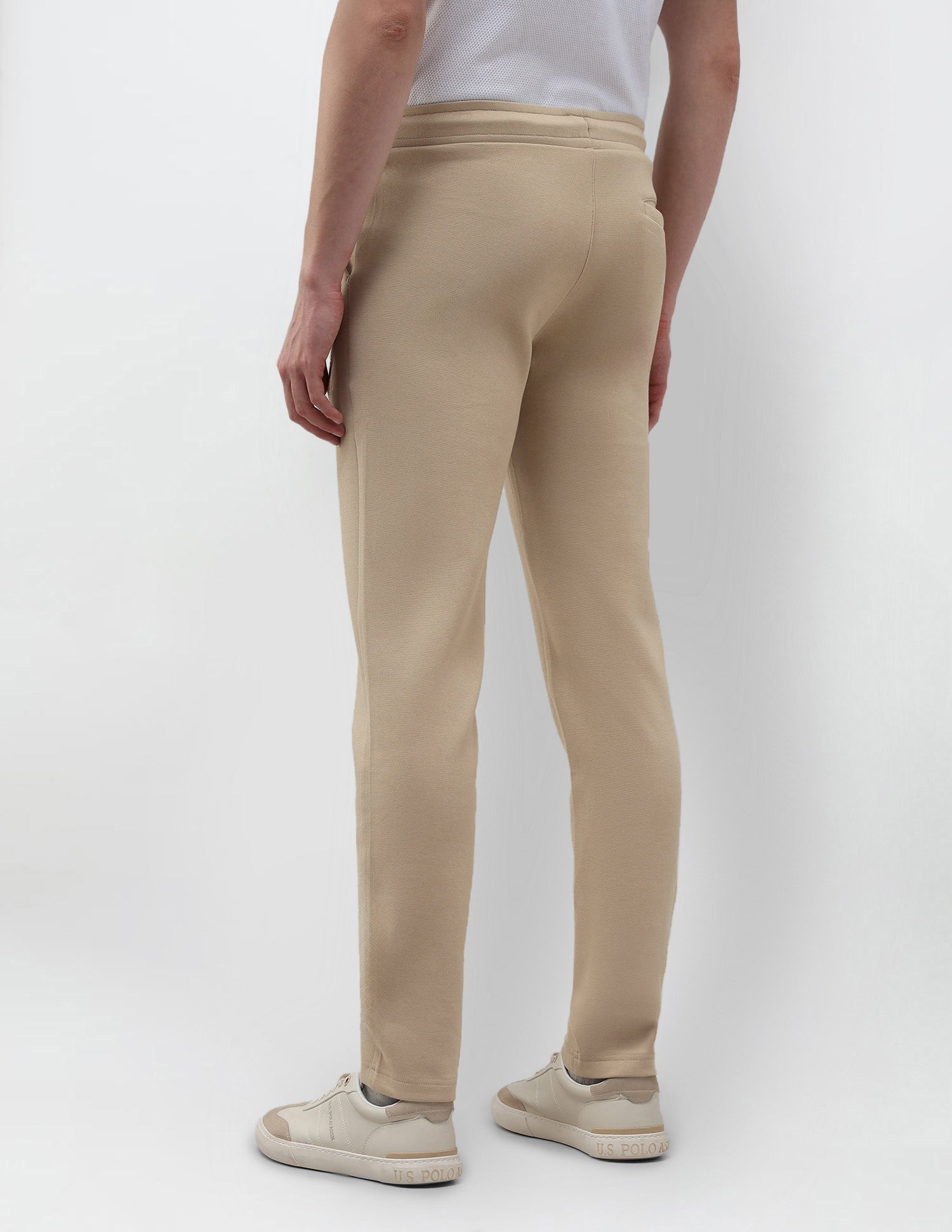 Mid Rise Solid Track Pants Light Brown - U.S. Polo Assn. India | Large
