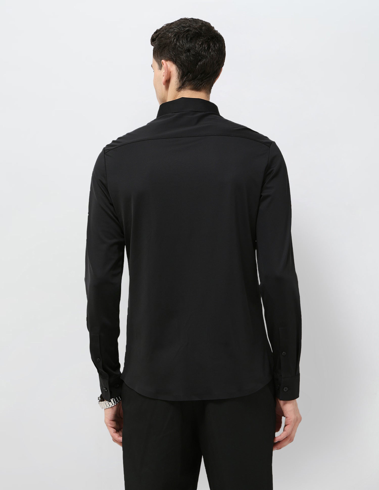 Solid Tailored Fit Shirt Black - U.S. POLO ASSN. | Large