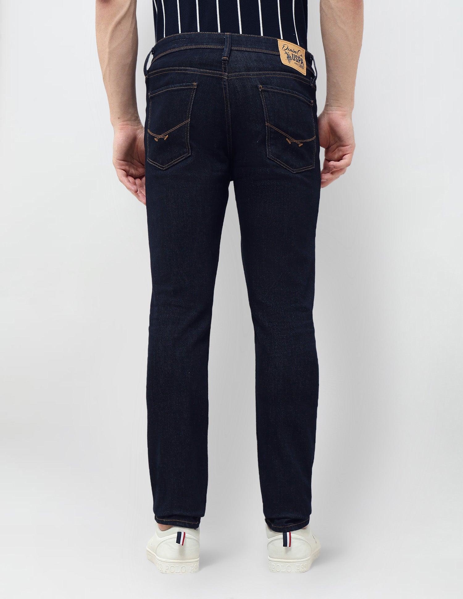 Brandon Slim Tapered Fit Mid Rise Jeans Blue - U.S. POLO ASSN. | Large