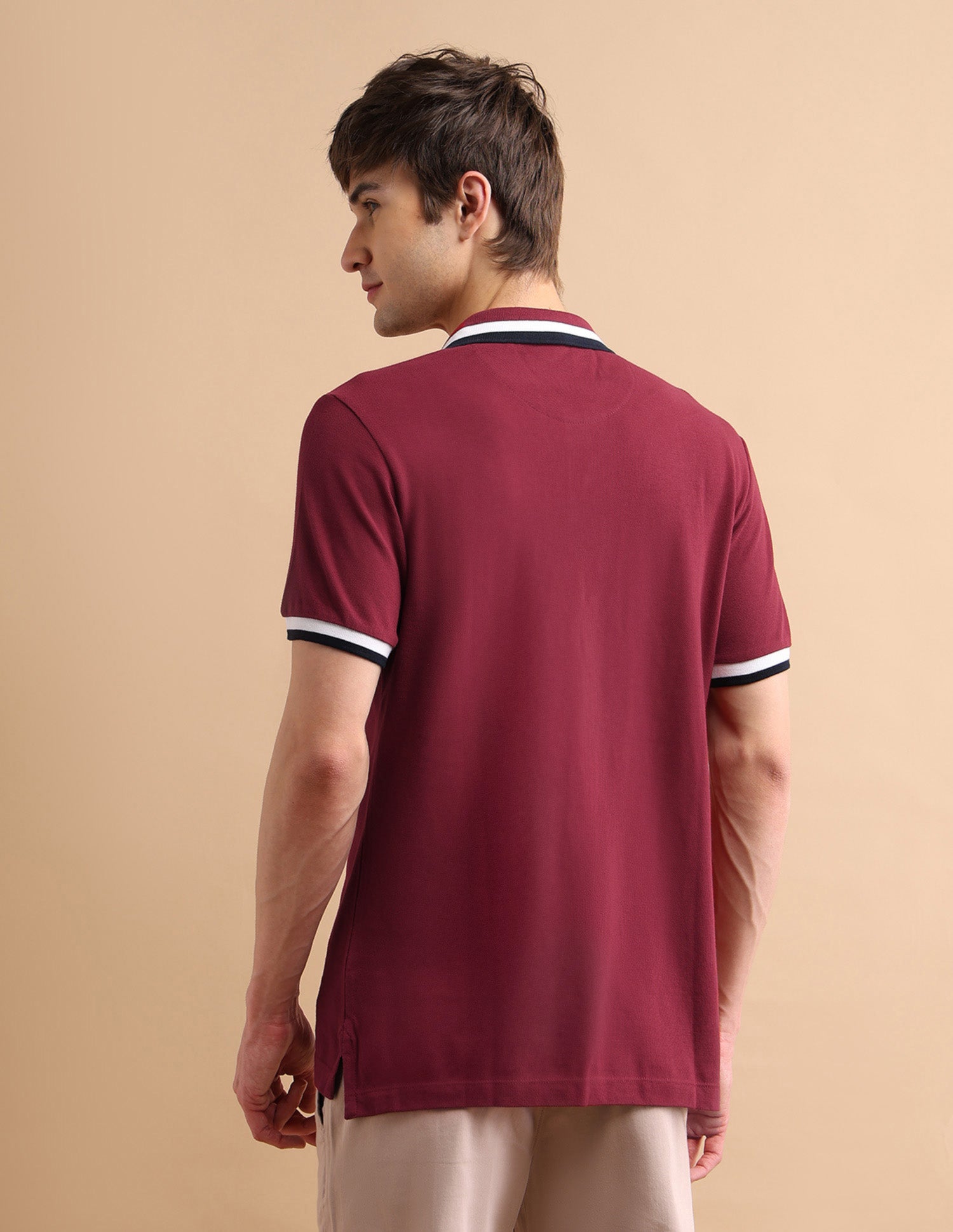 Heritage Tipped Polo Shirt Maroon - U.S. POLO ASSN. | Large