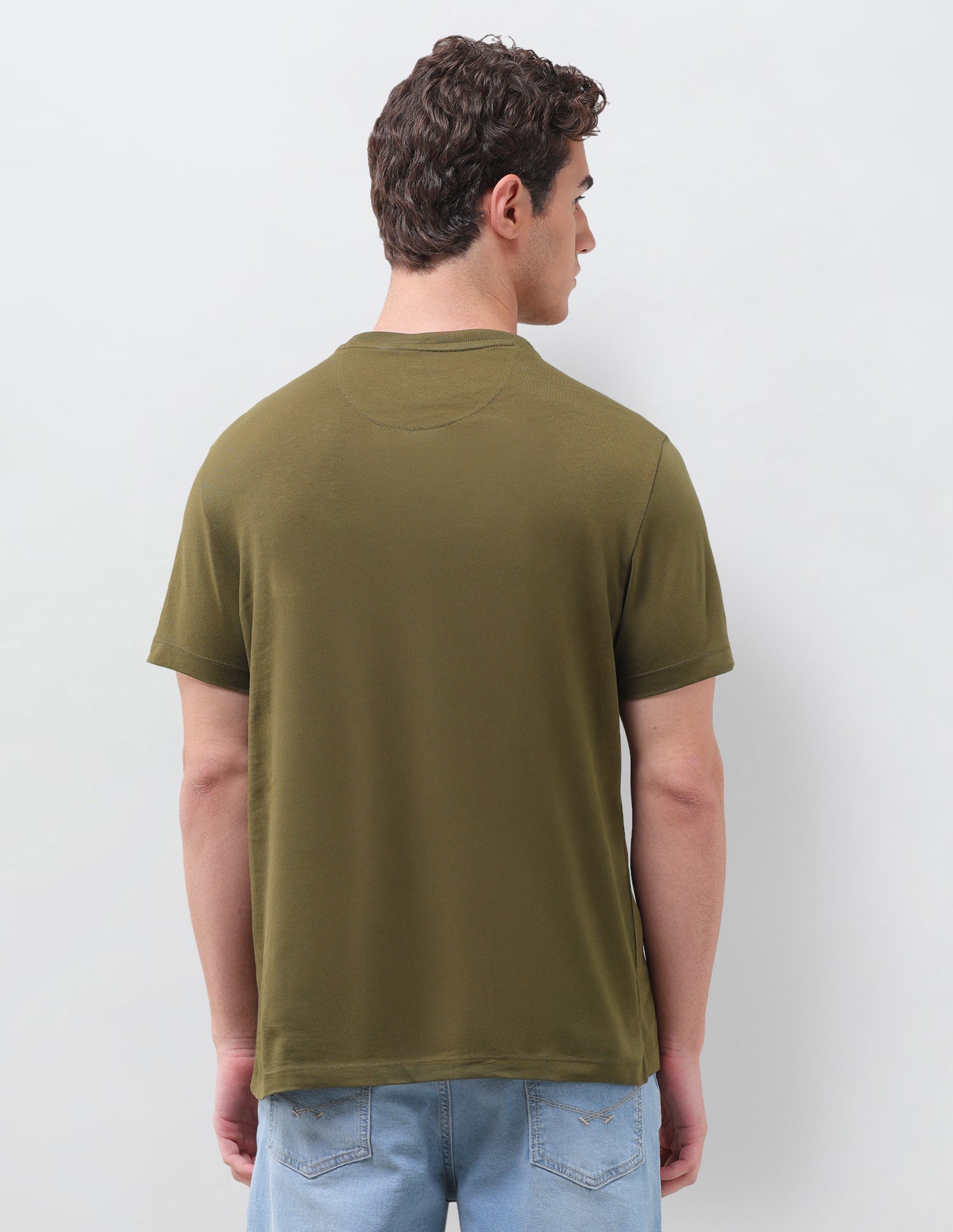 Graphic Brand Printed Regular Fit T-Shirt Olive - U.S. Polo Assn. India | Large