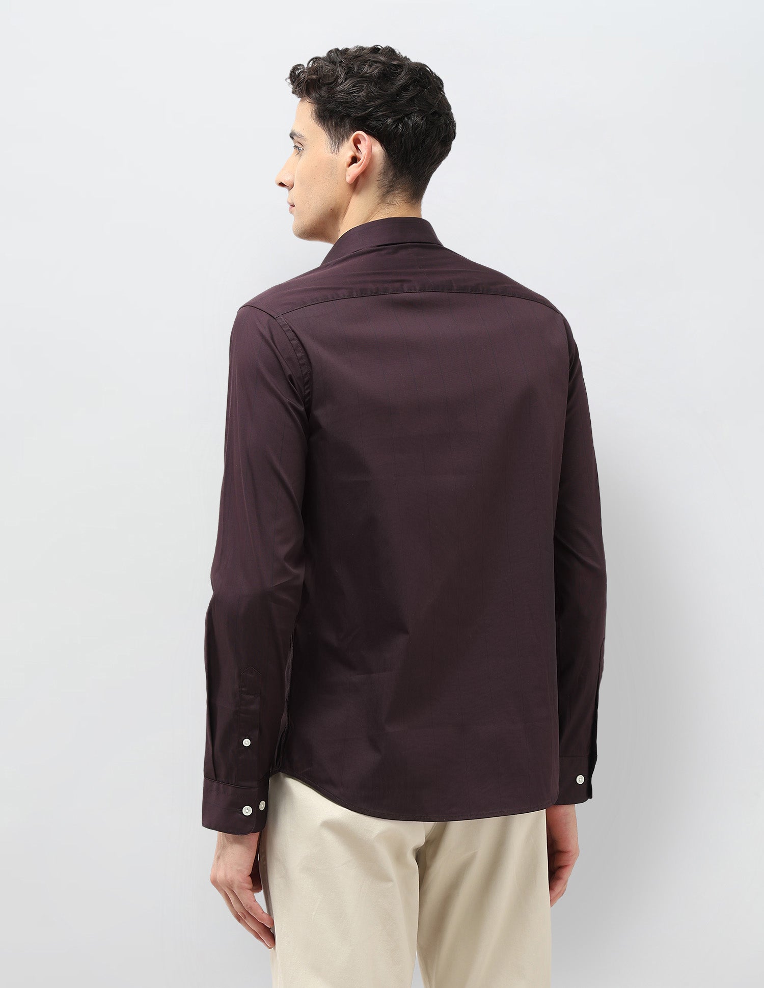 Twill Tailored Fit Shirt Wine - U.S. POLO ASSN. | Large