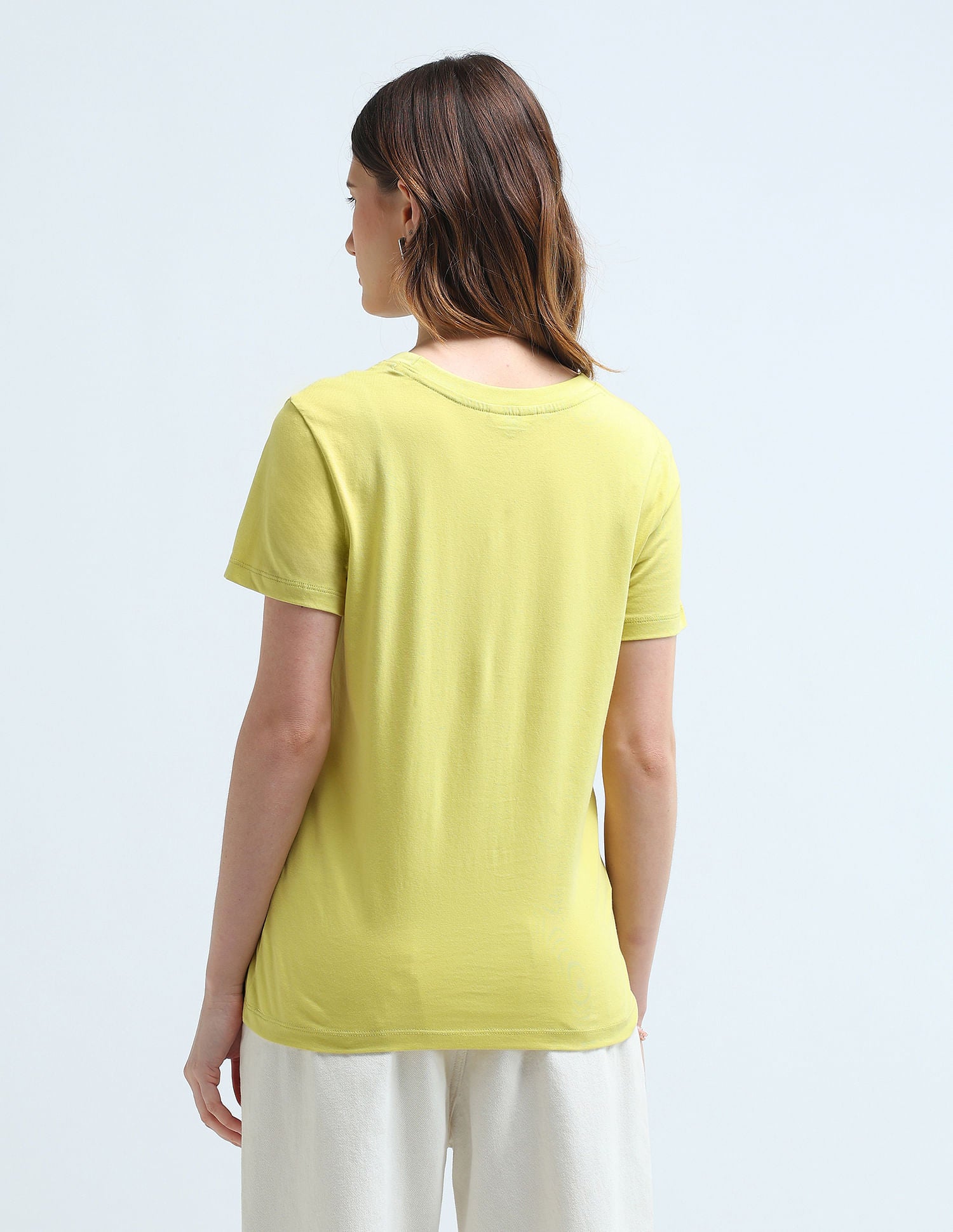 Regular Fit Embroidered Cotton T-Shirt Yellow - U.S. POLO ASSN. | Large