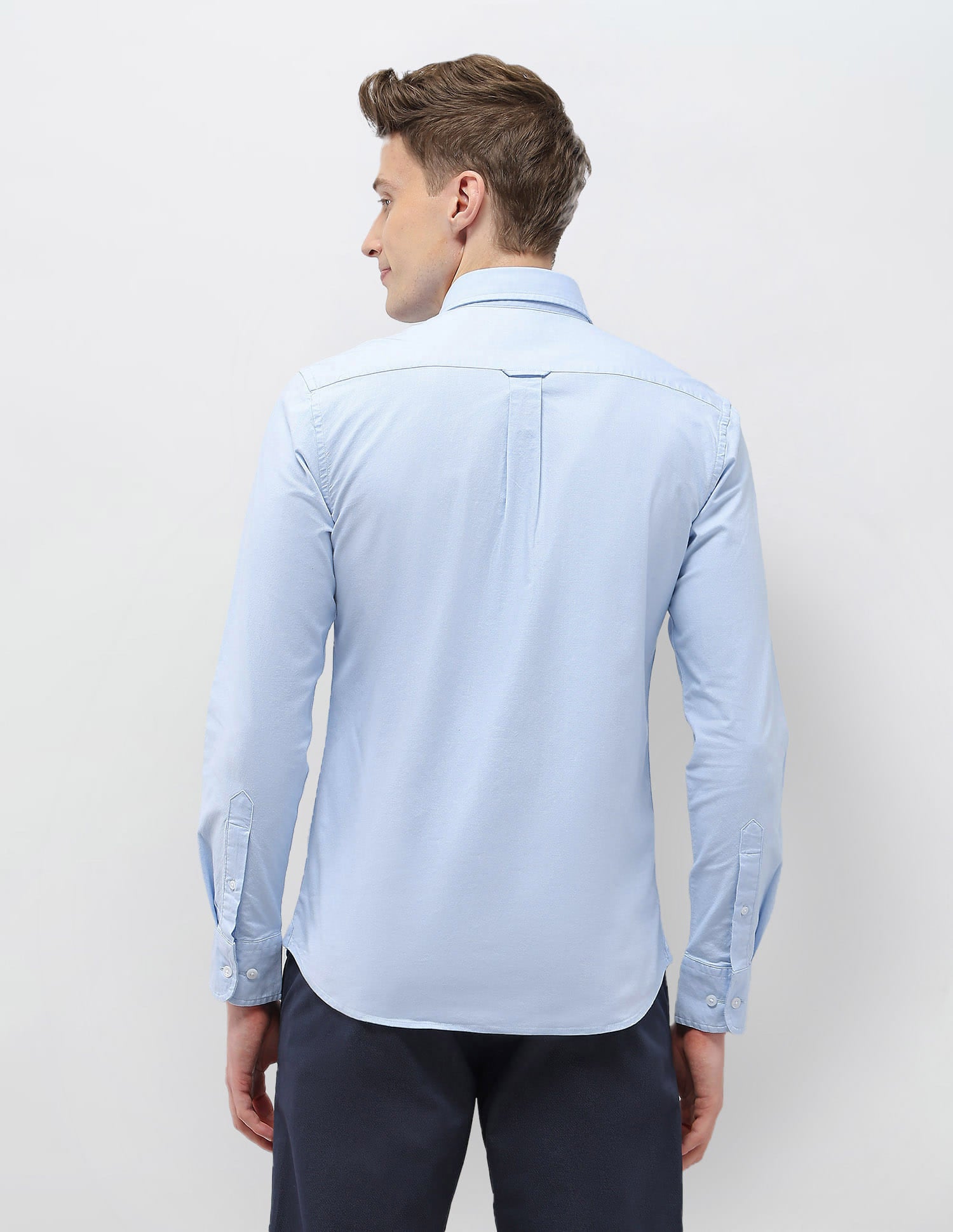 Tailored Fit Oxford Shirt Light Blue - U.S. Polo Assn. India | Large