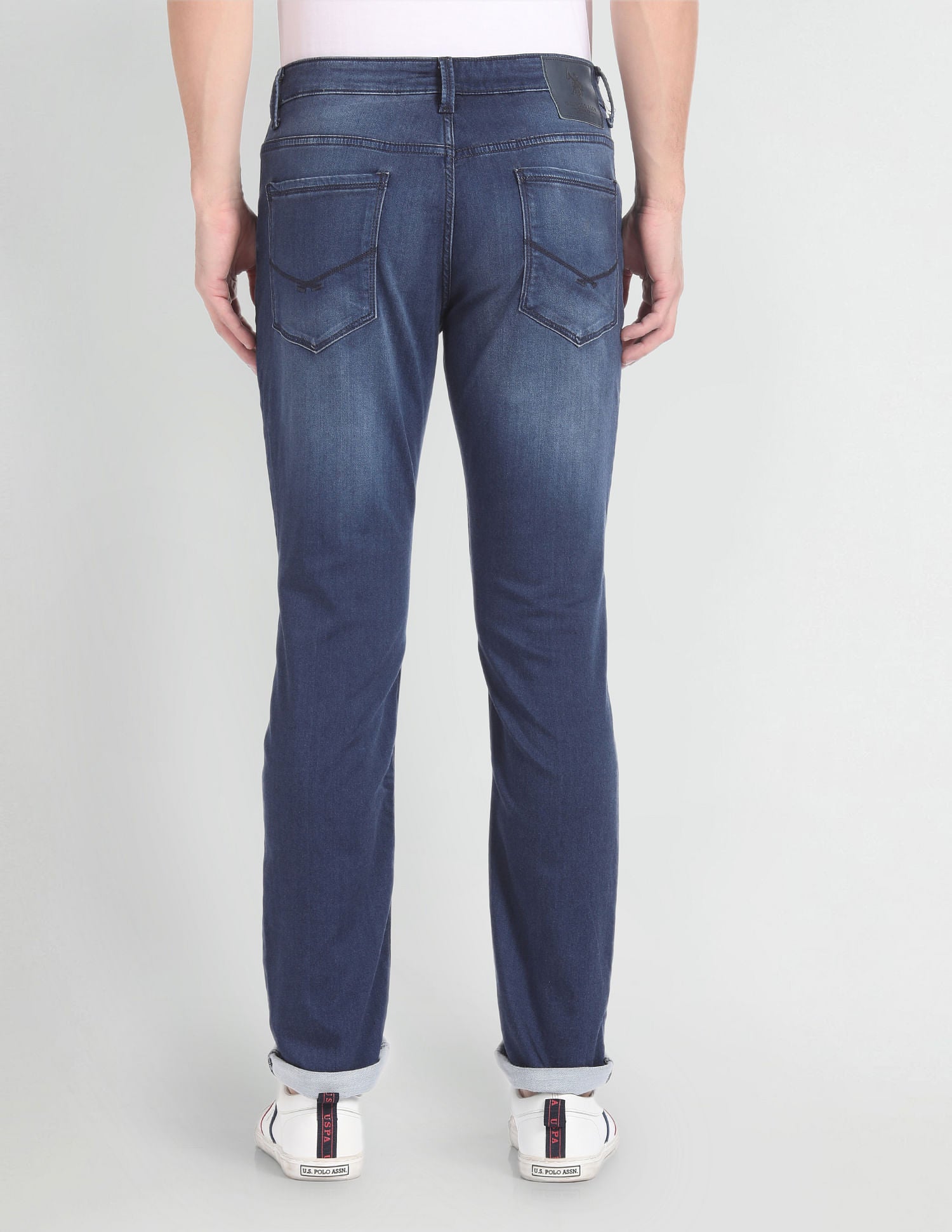 Brandon Slim Tapered Fit Blue Jeans Blue - U.S. POLO ASSN. | Large