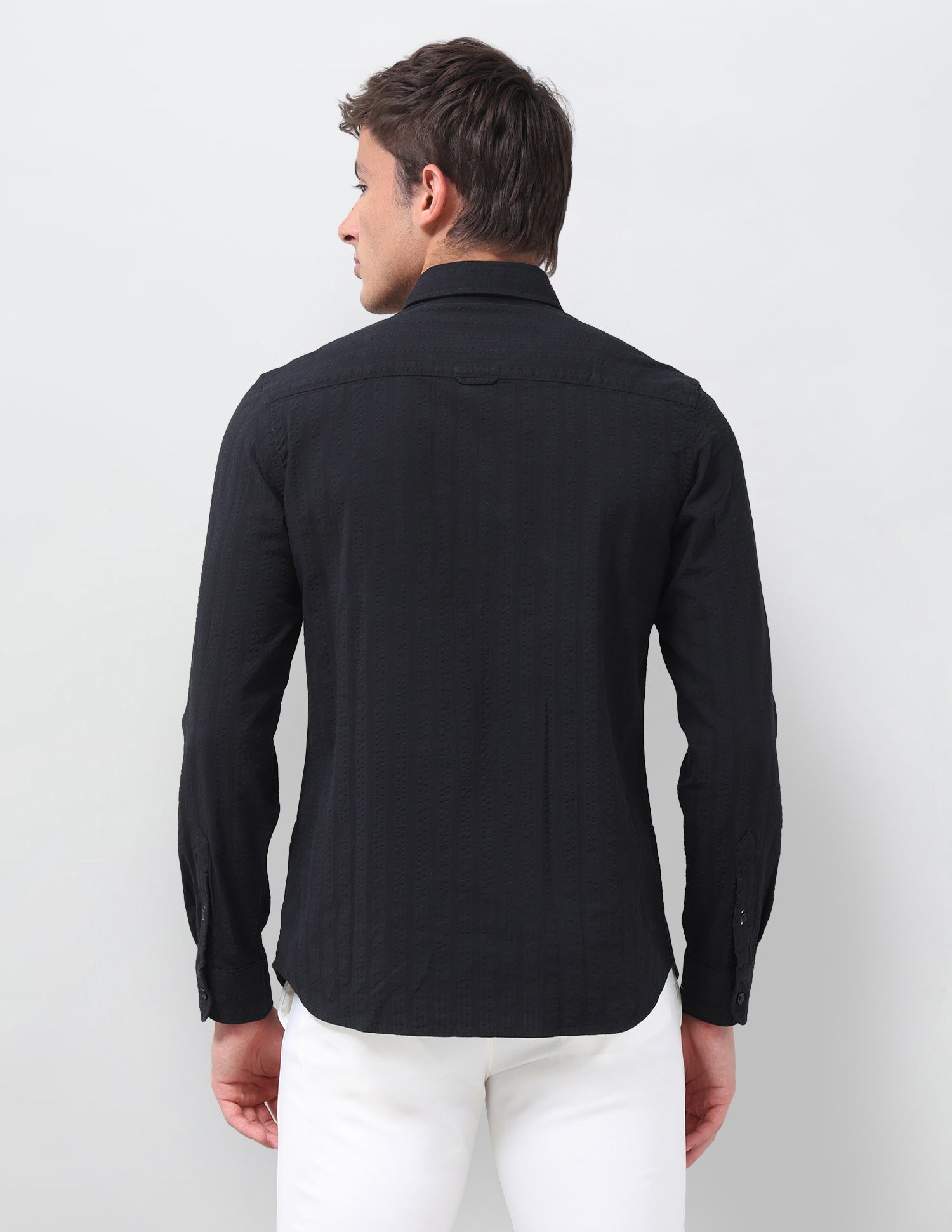 Vertical Striped Regular Fit Shirt Black - U.S. Polo Assn. India | Large