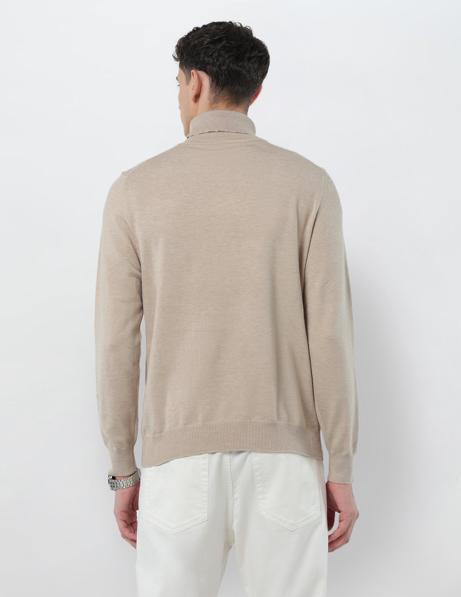 Turtleneck Regular Fit Sweater Beige - U.S. POLO ASSN. | Large