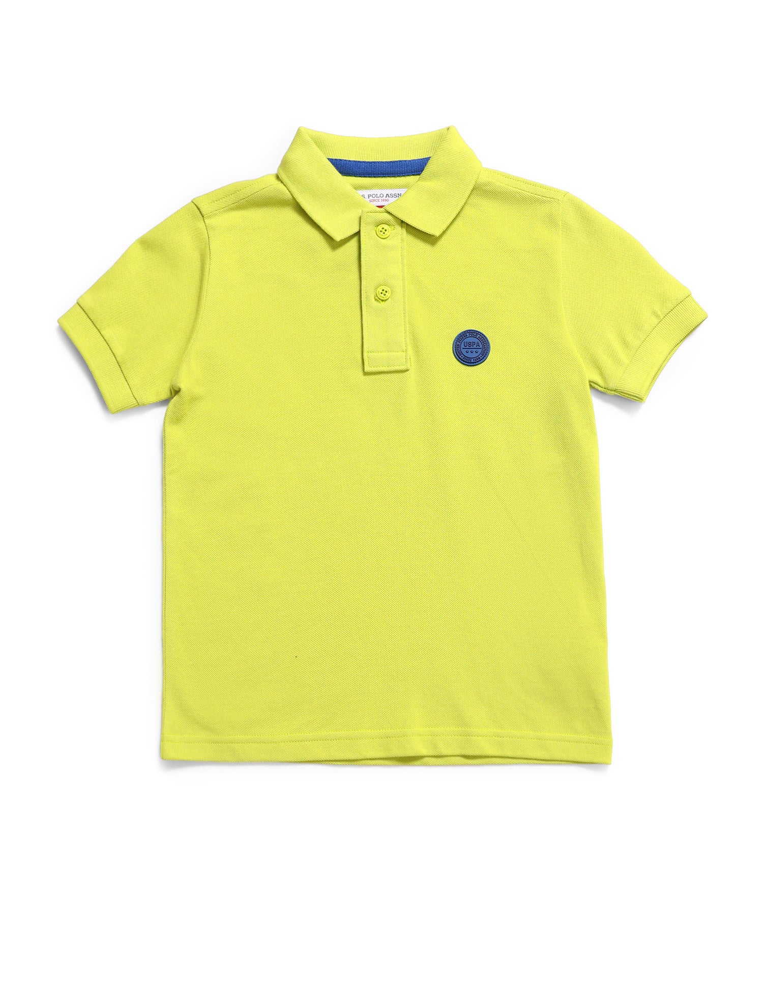 Boys Solid Cotton T-Shirt Green - U.S. POLO ASSN. | Large