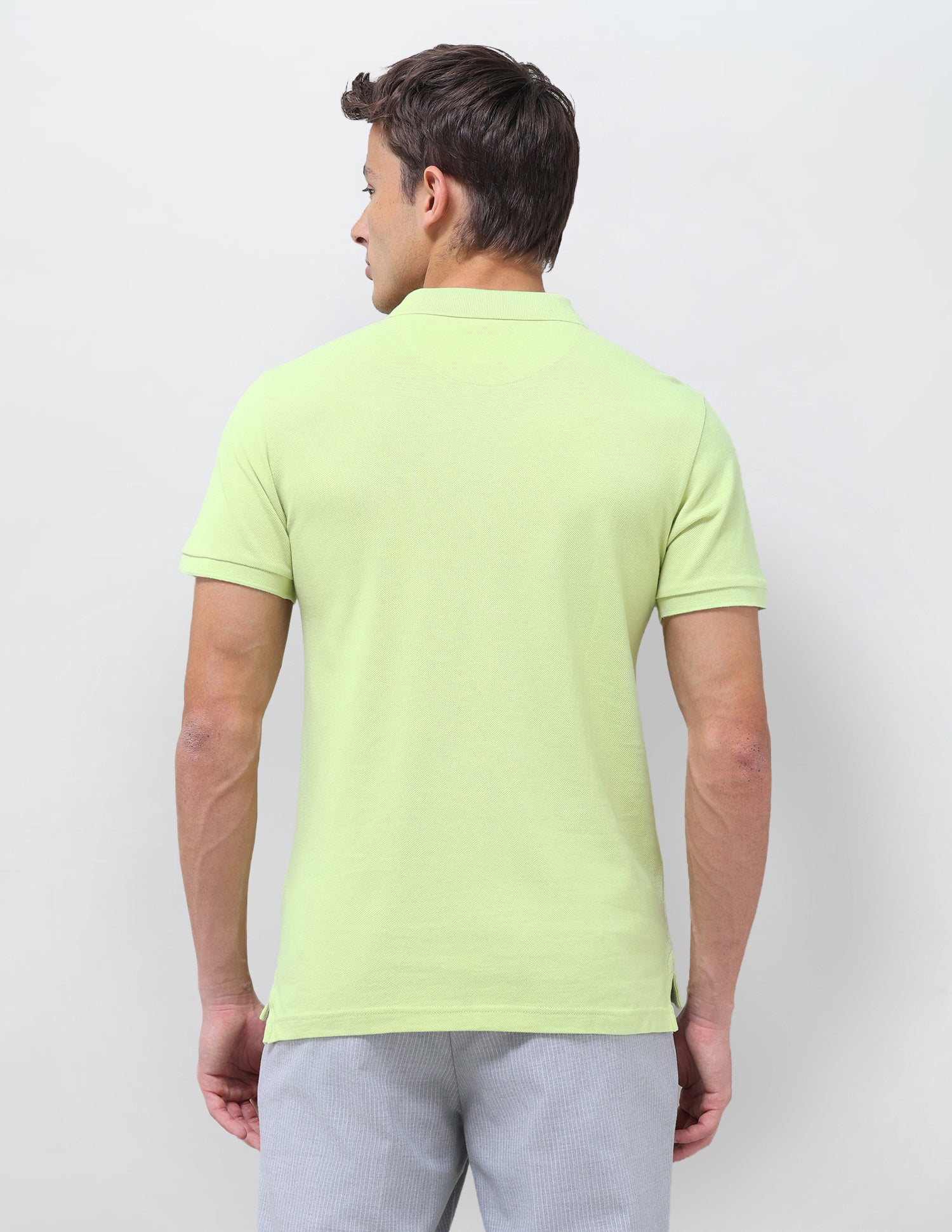 Solid Slim Fit Polo Shirt Green - U.S. Polo Assn. India | Large