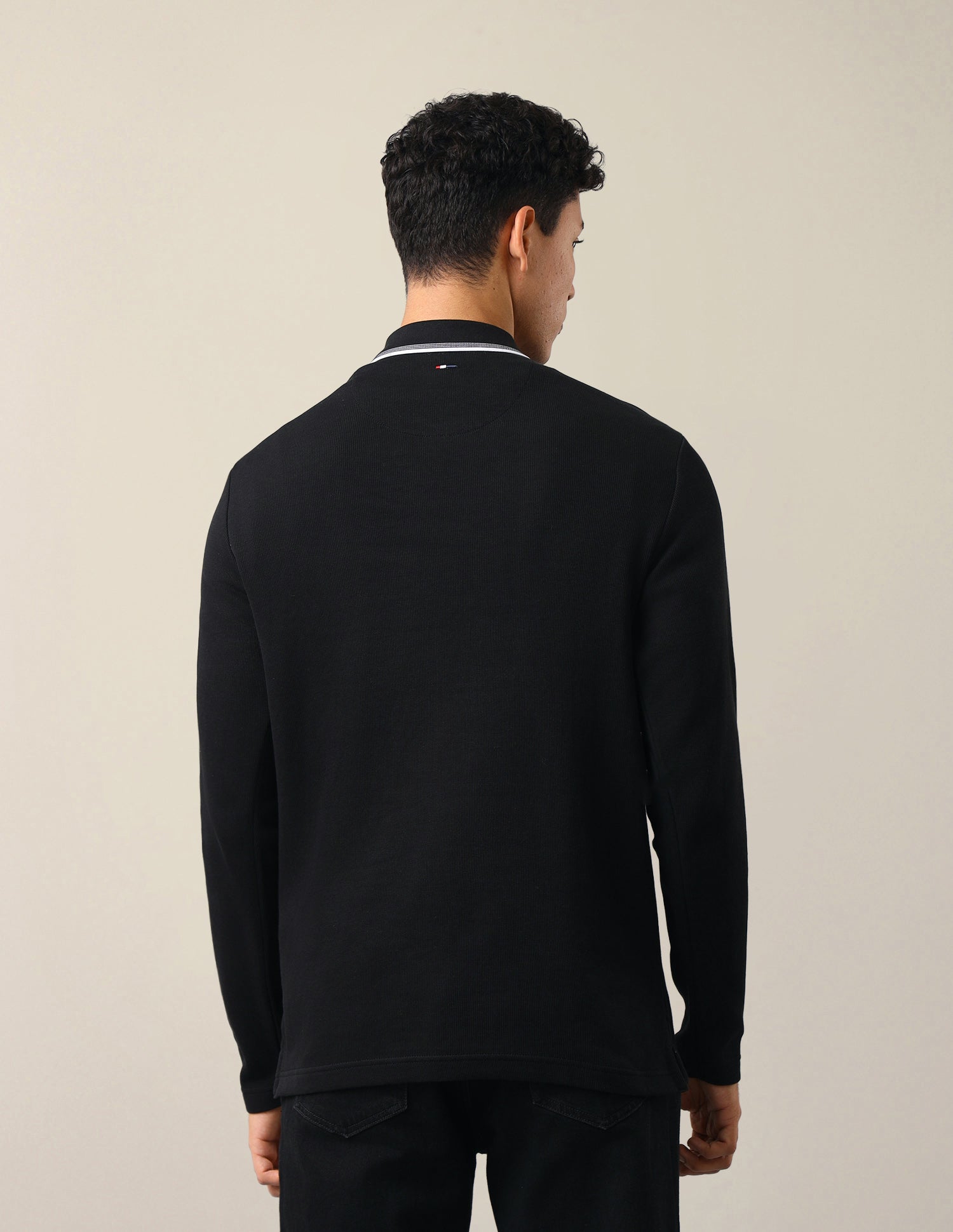 Solid Slim Fit Polo Shirt Black - U.S. Polo Assn. India | Large