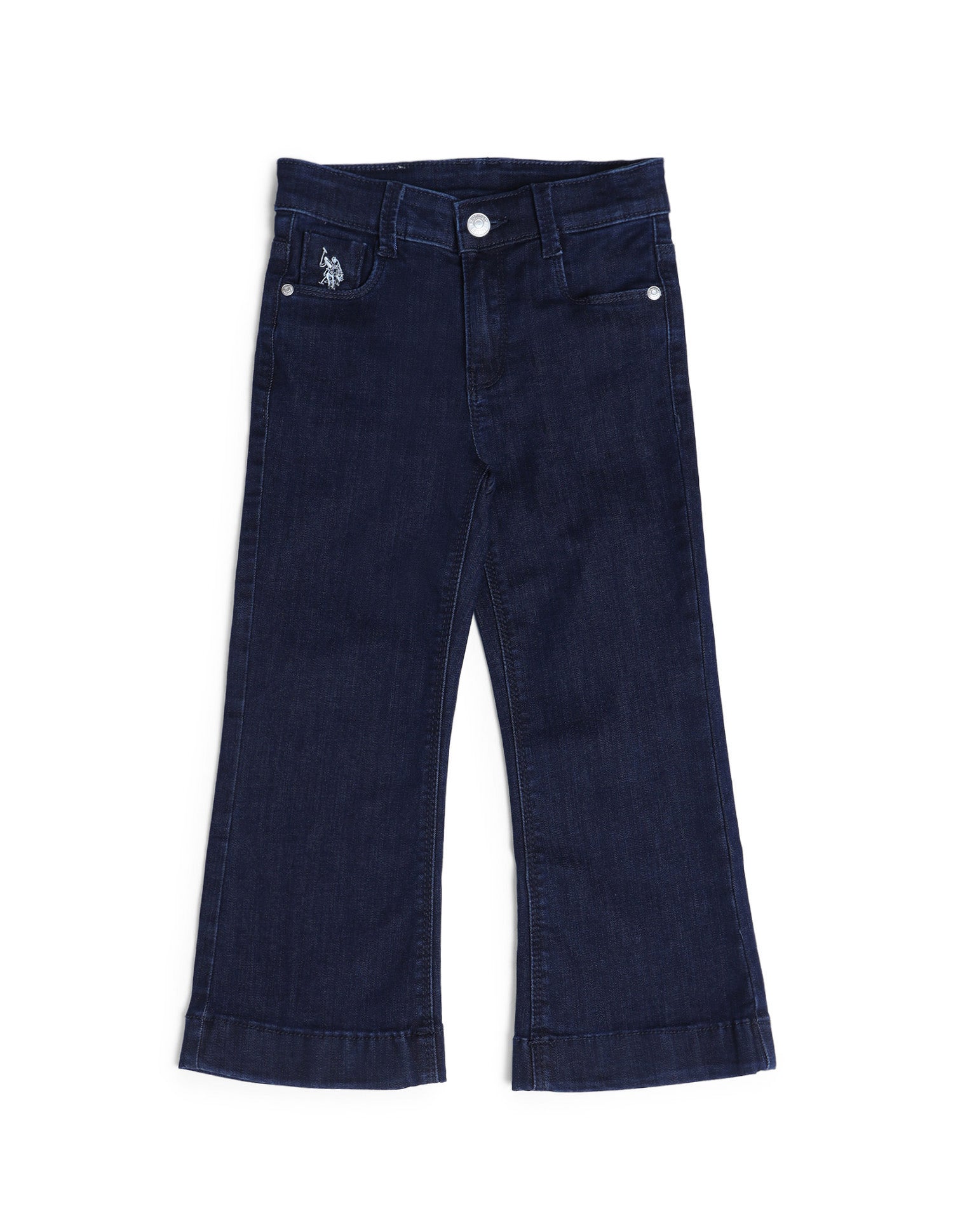 Girls Cotton Bootcut Fit Jeans Blue - U.S. POLO ASSN. | Large
