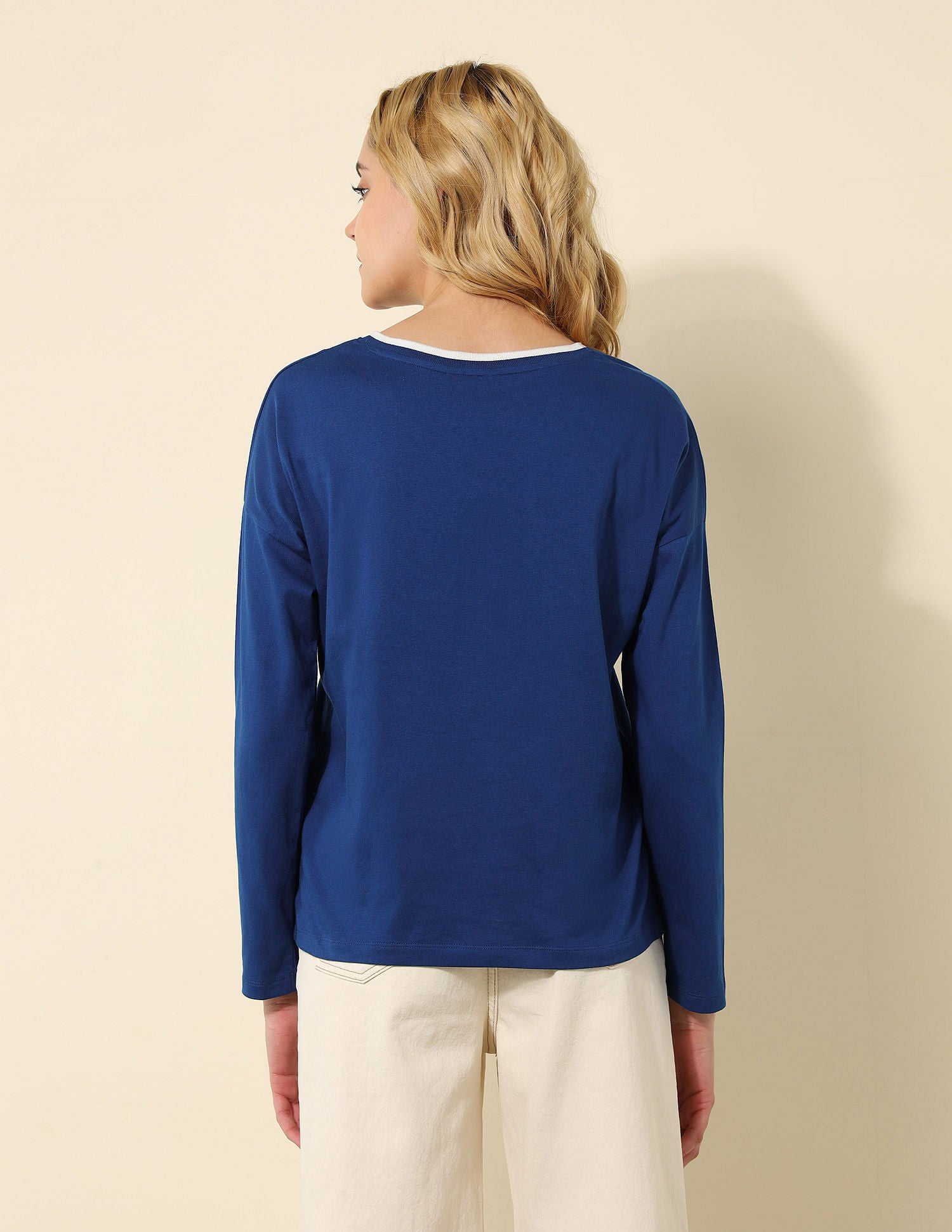 Oversized Fit Solid T-Shirt Royal Blue - U.S. POLO ASSN. | Large