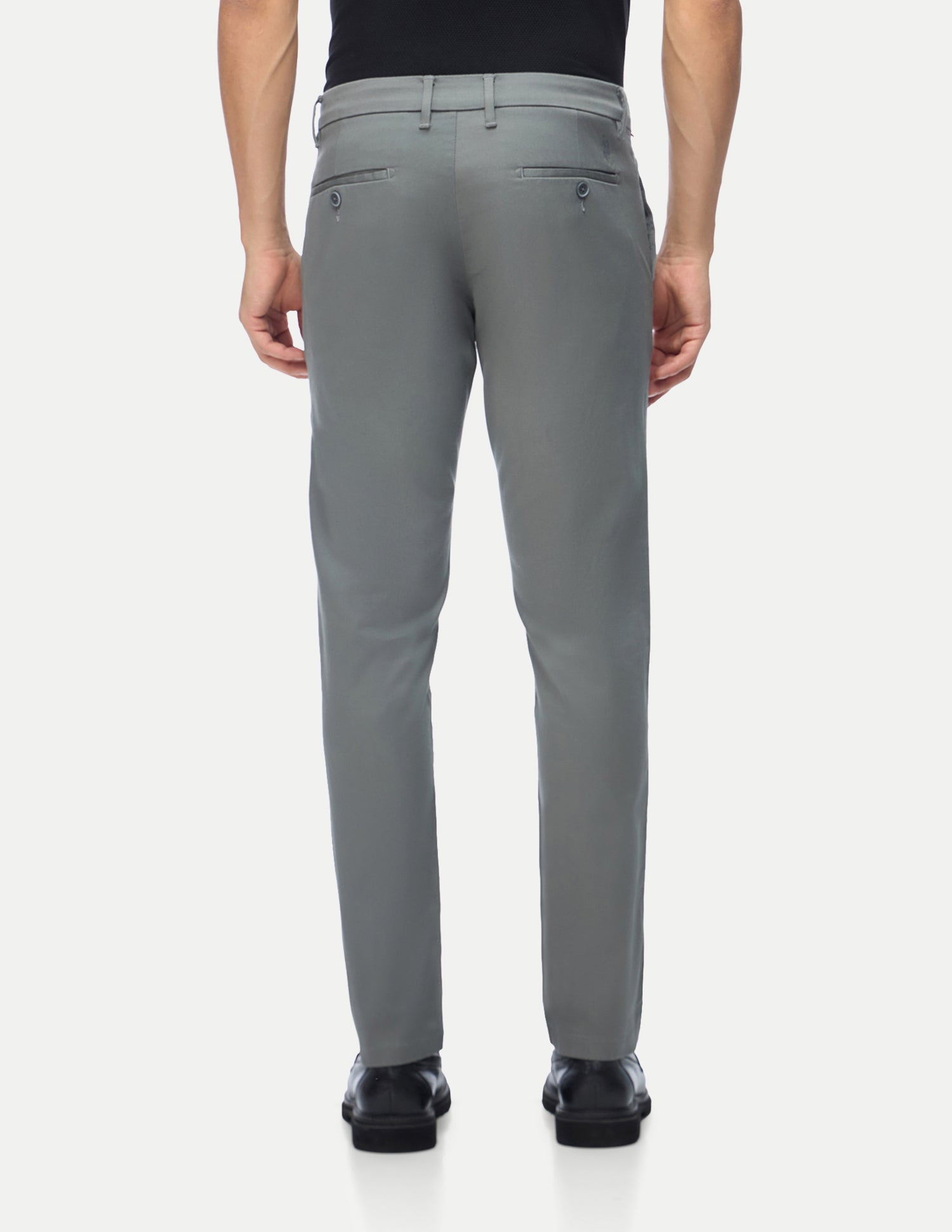 Austin Trim Regular Fit Mid Rise Trousers Grey - U.S. Polo Assn. India | Large