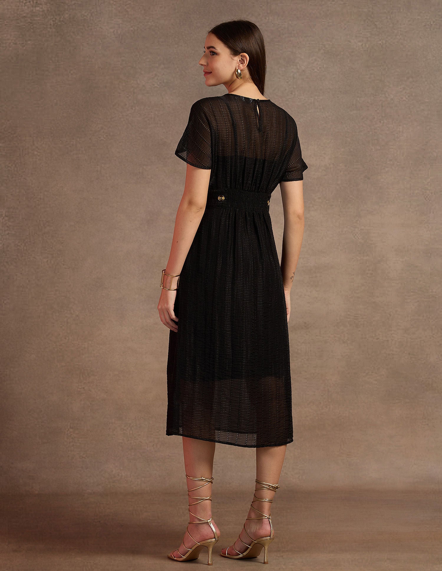 Extended Shoulder Dress Black - U.S. POLO ASSN. | Large