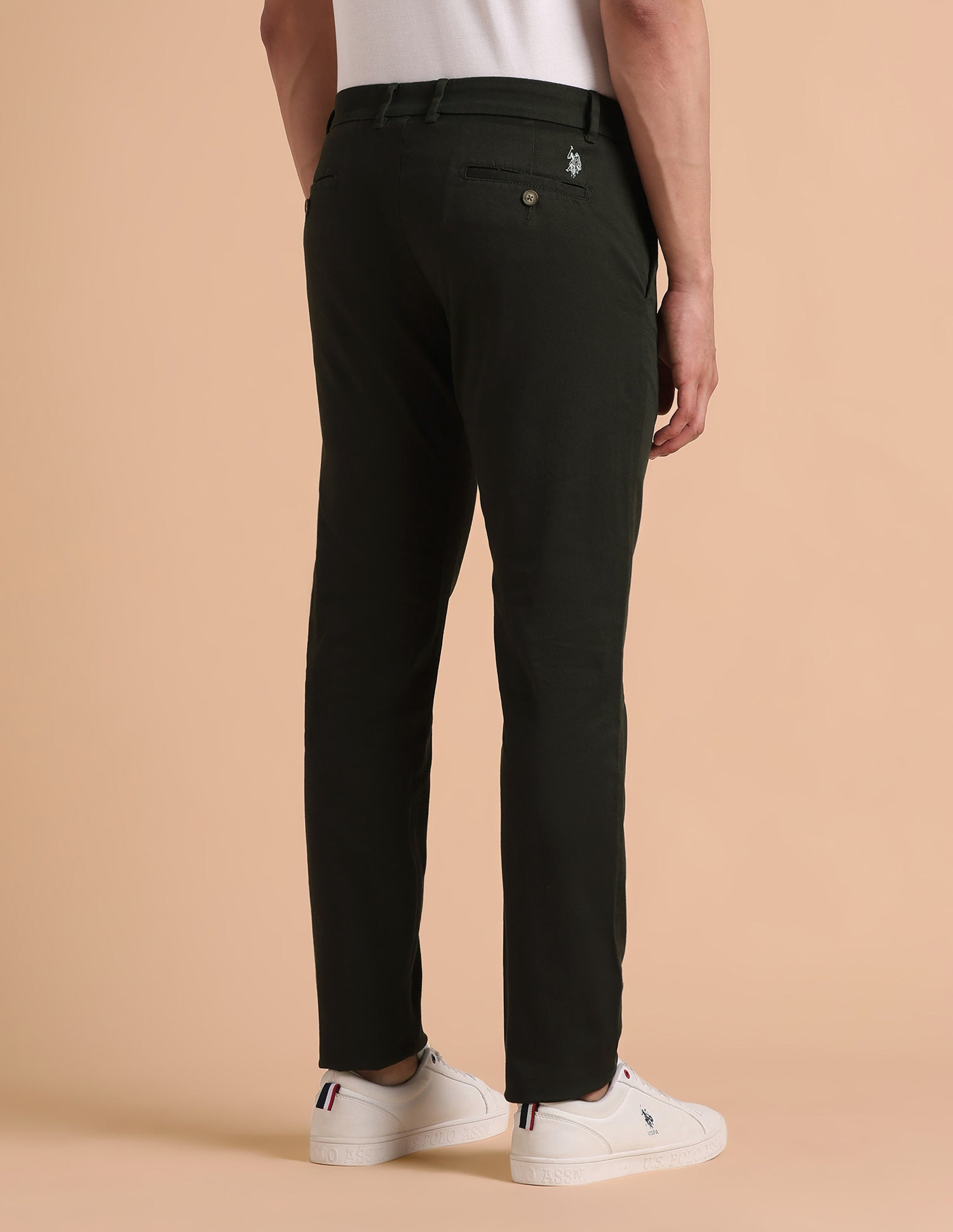 Satin Super Slim Fit Trouser Olive - U.S. POLO ASSN. | Large