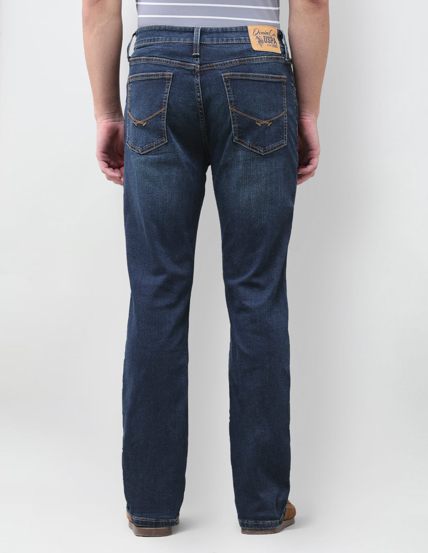 Solid Bootcut Fit Jeans Blue - U.S. Polo Assn. India | Large