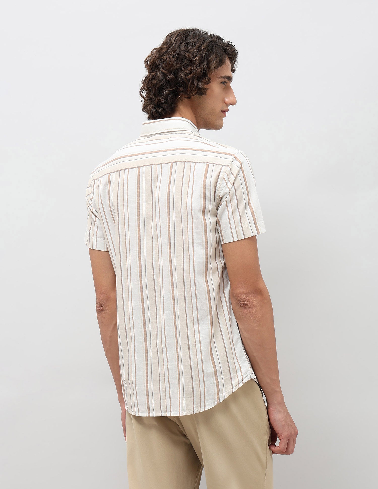 Pure Cotton Slim Fit Shirt Khaki - U.S. POLO ASSN. | Large