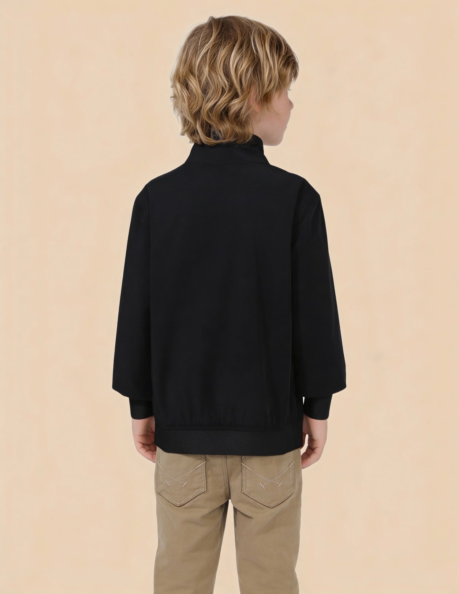 Boys Solid Regular Fit Casual Jacket Black - U.S. Polo Assn. India | Large