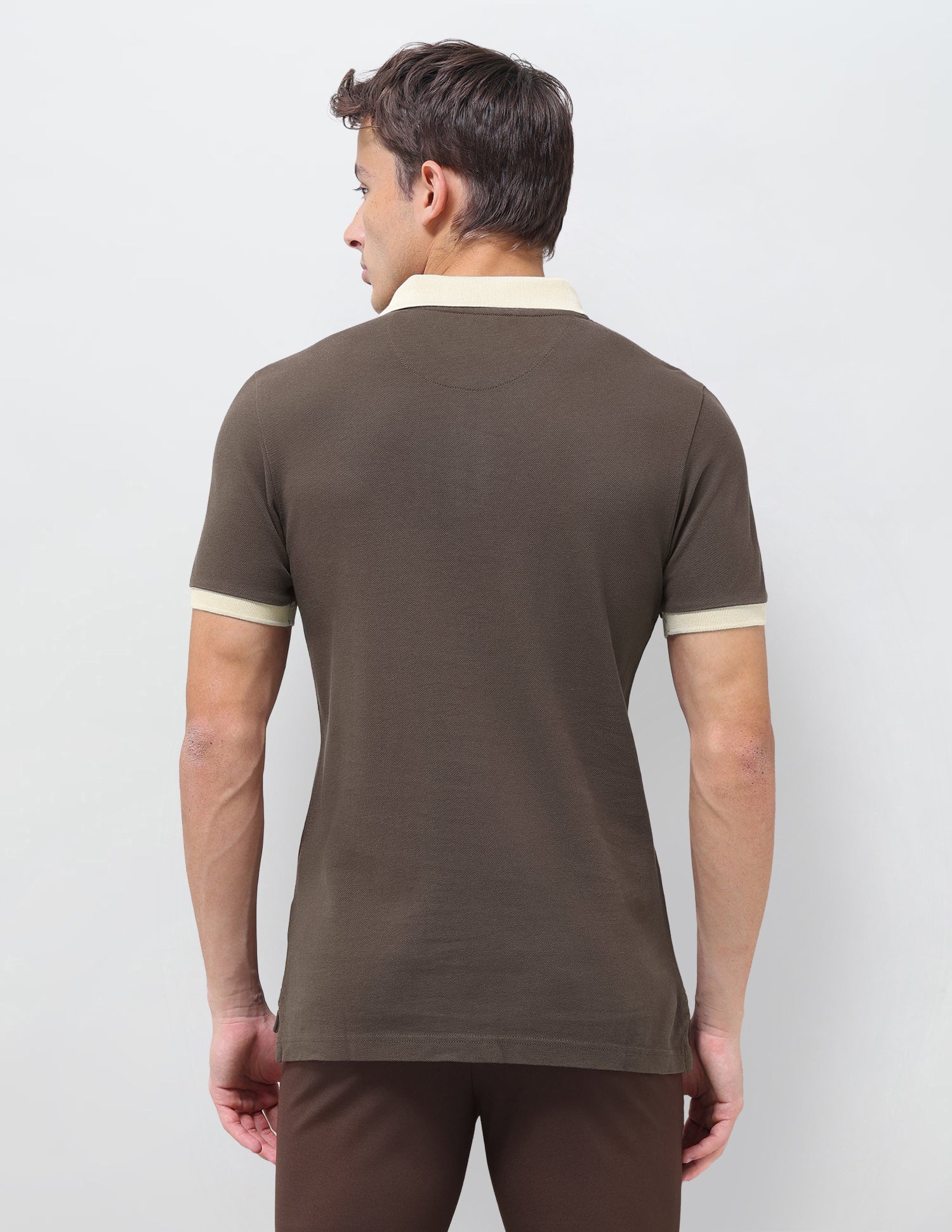 Solid Regular Fit Polo Shirt Dark Brown - U.S. Polo Assn. India | Large