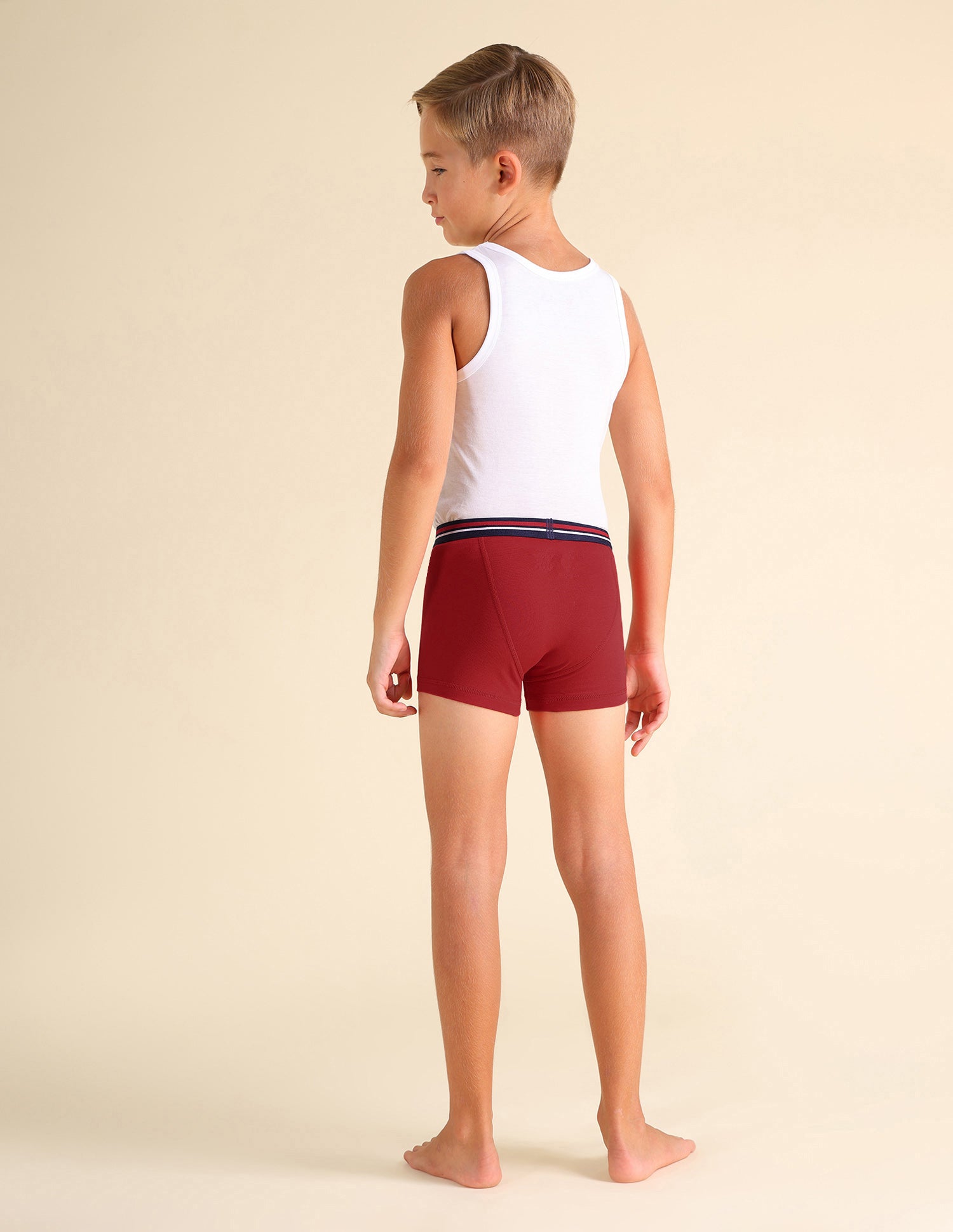 Mid Rise Cotton Spandex EKT02 Trunks - Pack Of 2 Red and White - U.S. POLO ASSN. | Large