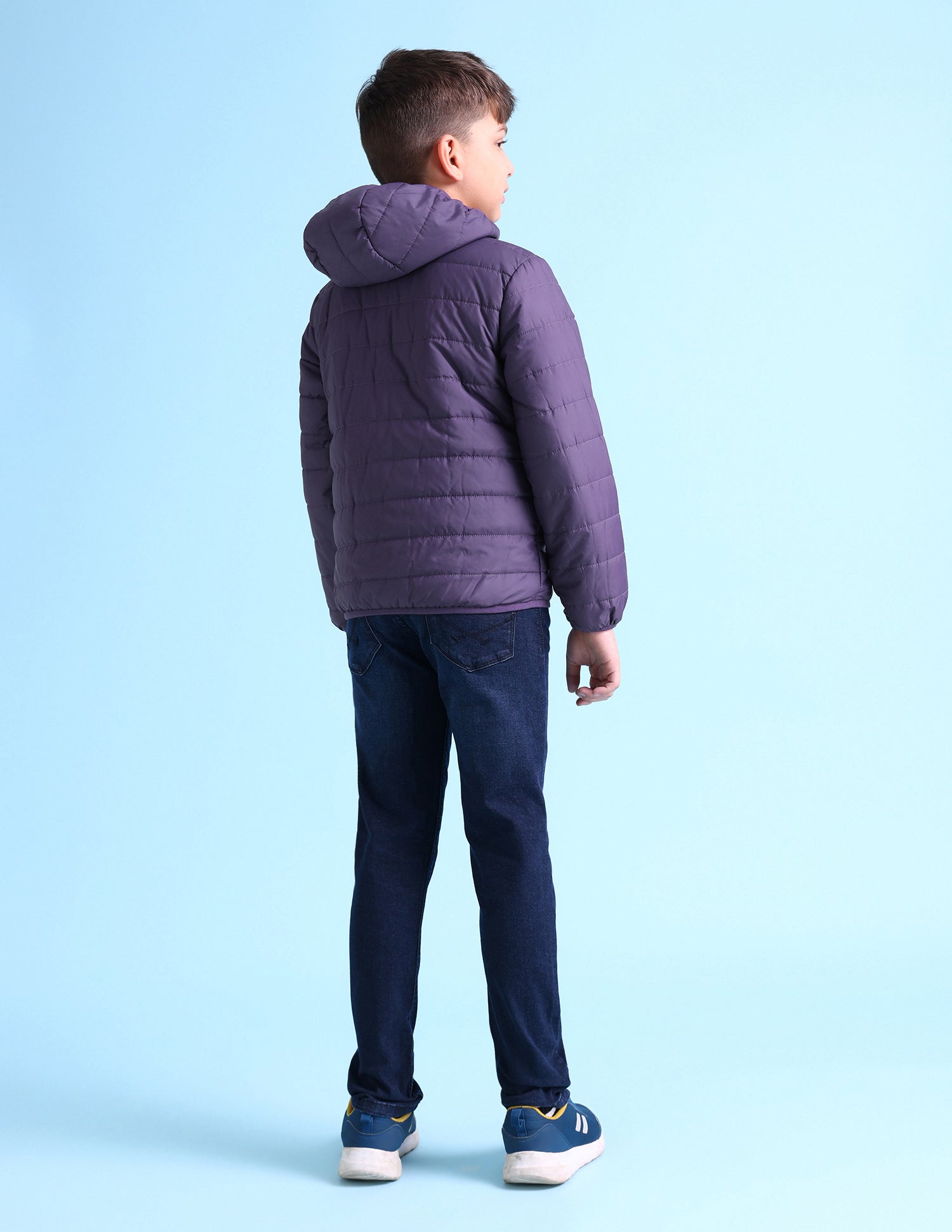 Boys Dark Purple Solid Hood Jacket Dark Purple - U.S. POLO ASSN. | Large