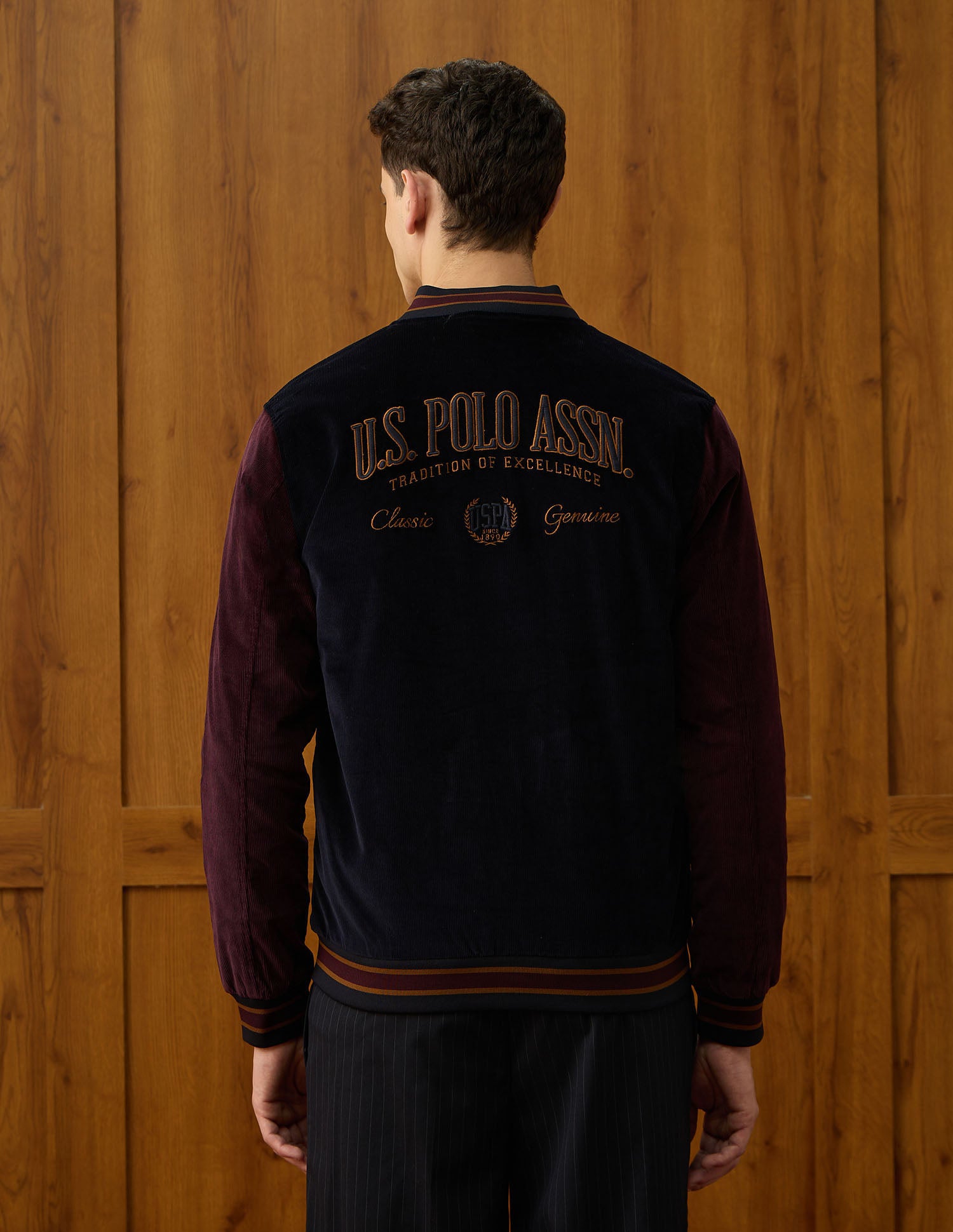 Regular Fit Varsity Theatre Varsity Jacket Navy - U.S. POLO ASSN. | Large