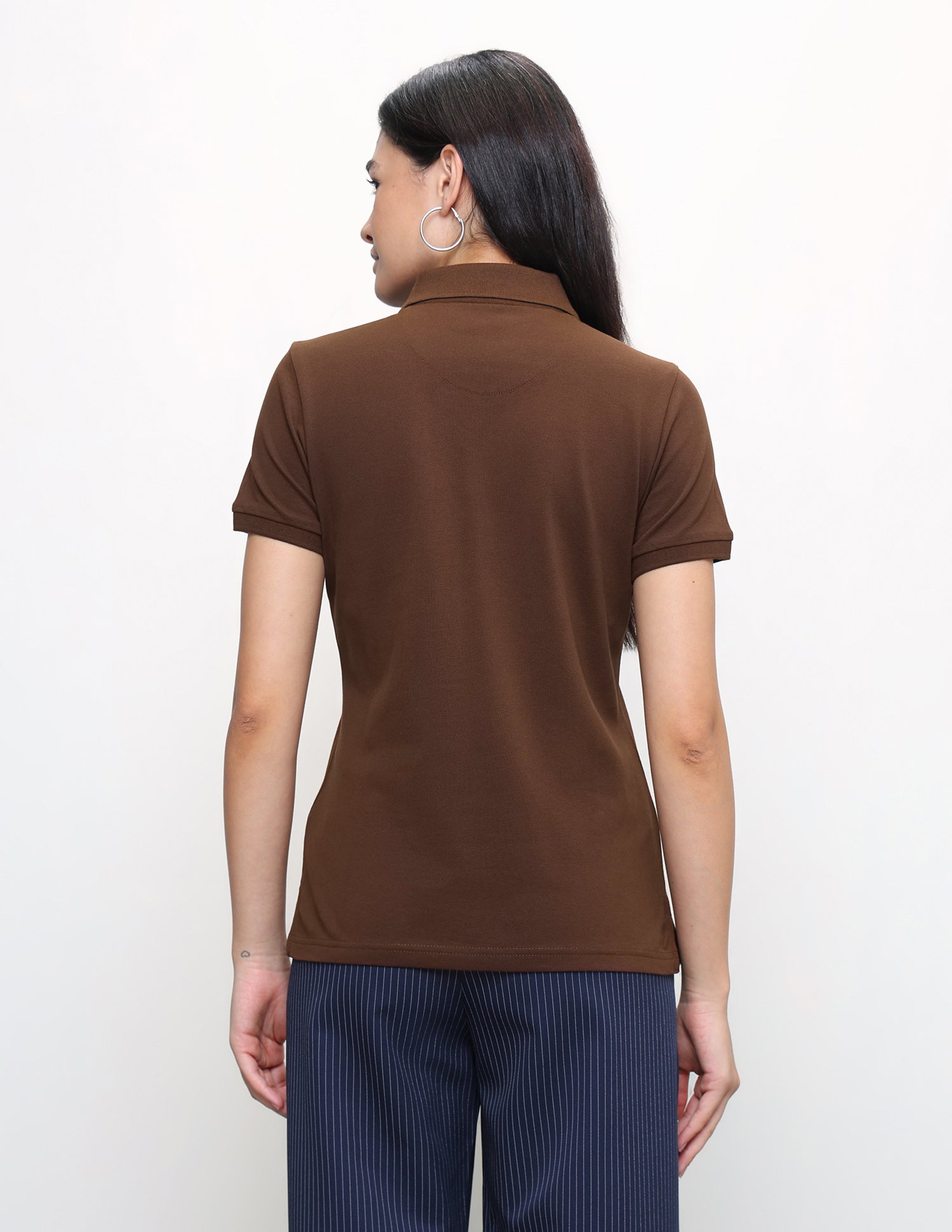 Solid Regular Fit Polo Shirt Brown - U.S. Polo Assn. India | Large