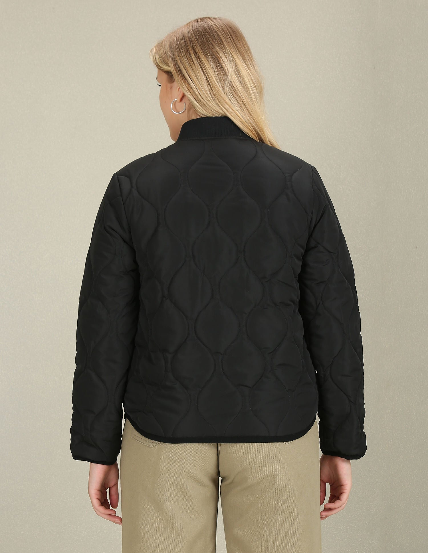 Crew Neck Puffer Jacket Black - U.S. POLO ASSN. | Large