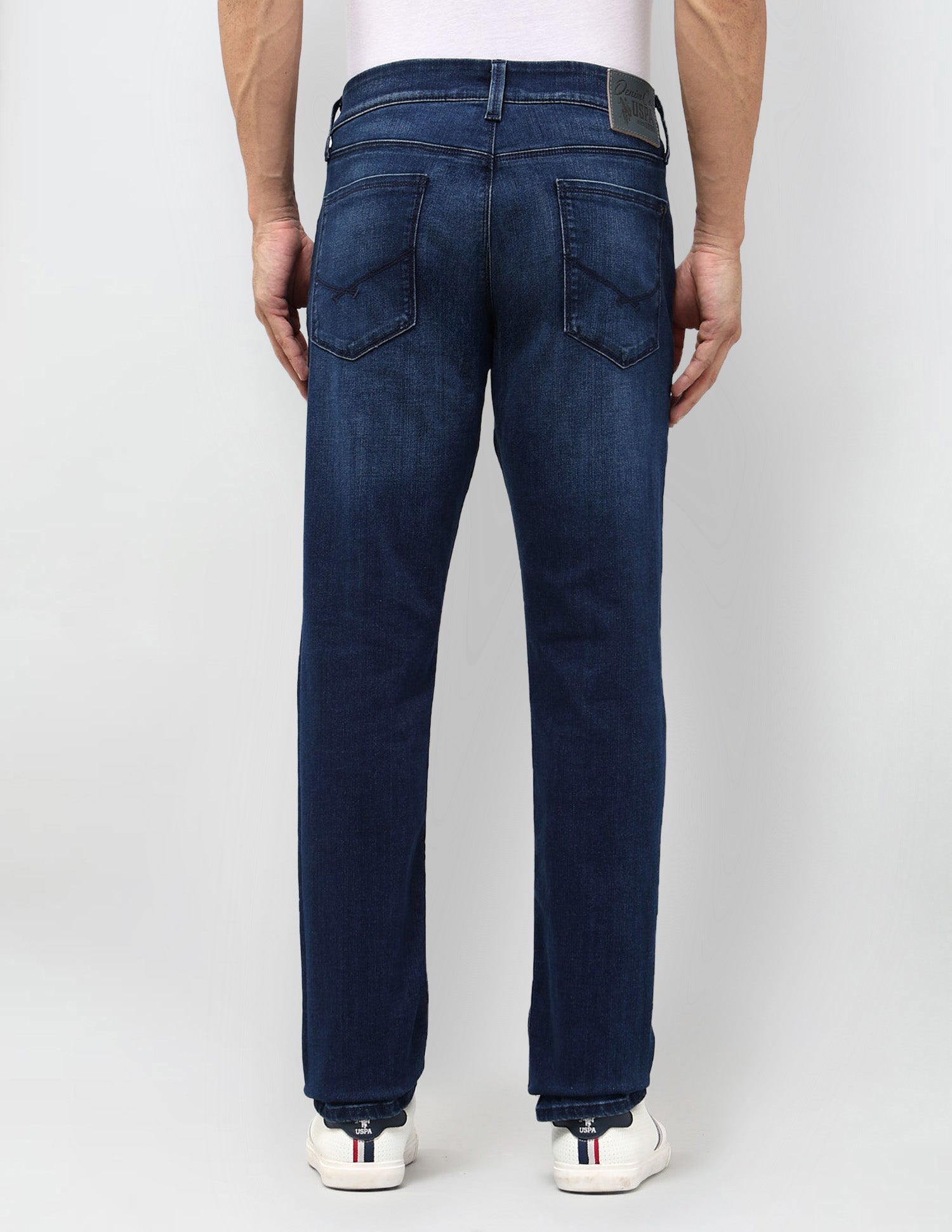 Brandon Slim Tapered Fit Blue Jeans Dark Blue - U.S. POLO ASSN. | Large