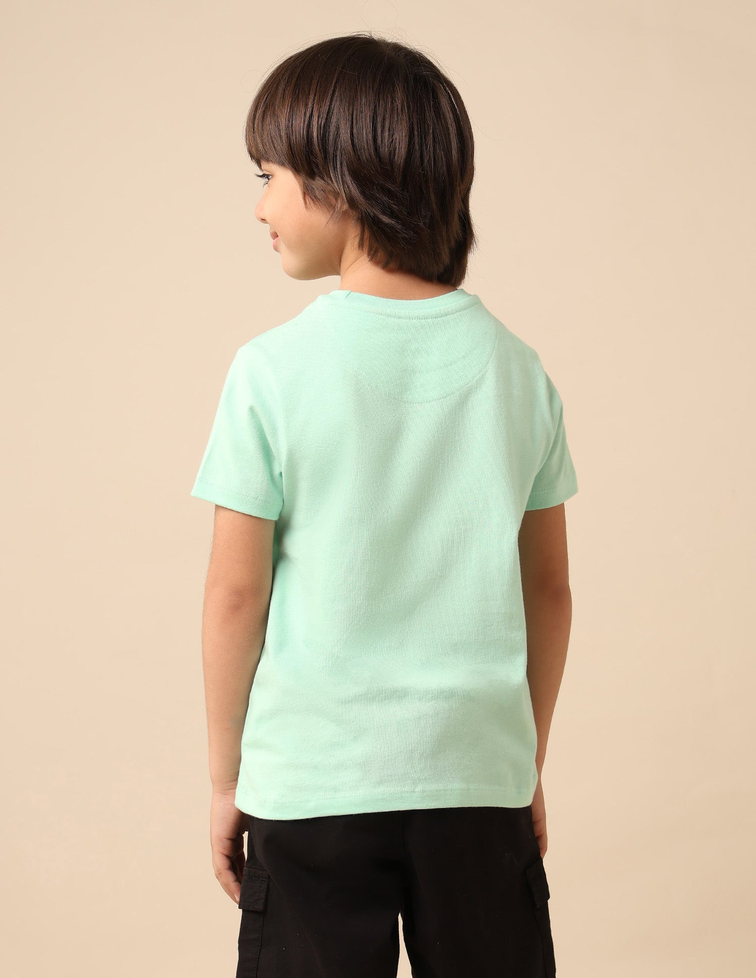 Boys Pure Cotton Brand Printed T Shirt Light Green - U.S. POLO ASSN. | Large