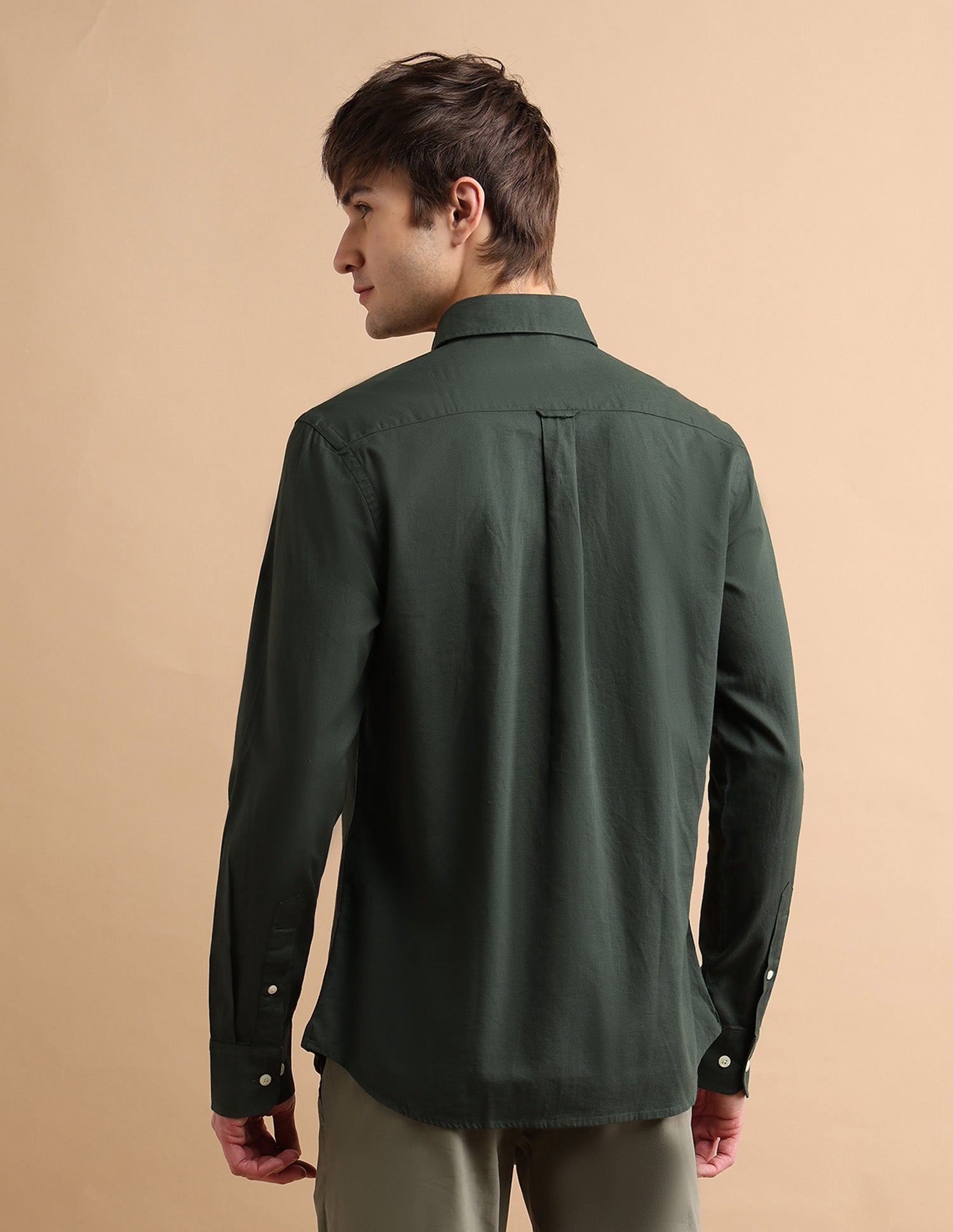 Cotton Dobby Shirt Dark Green - U.S. POLO ASSN. | Large