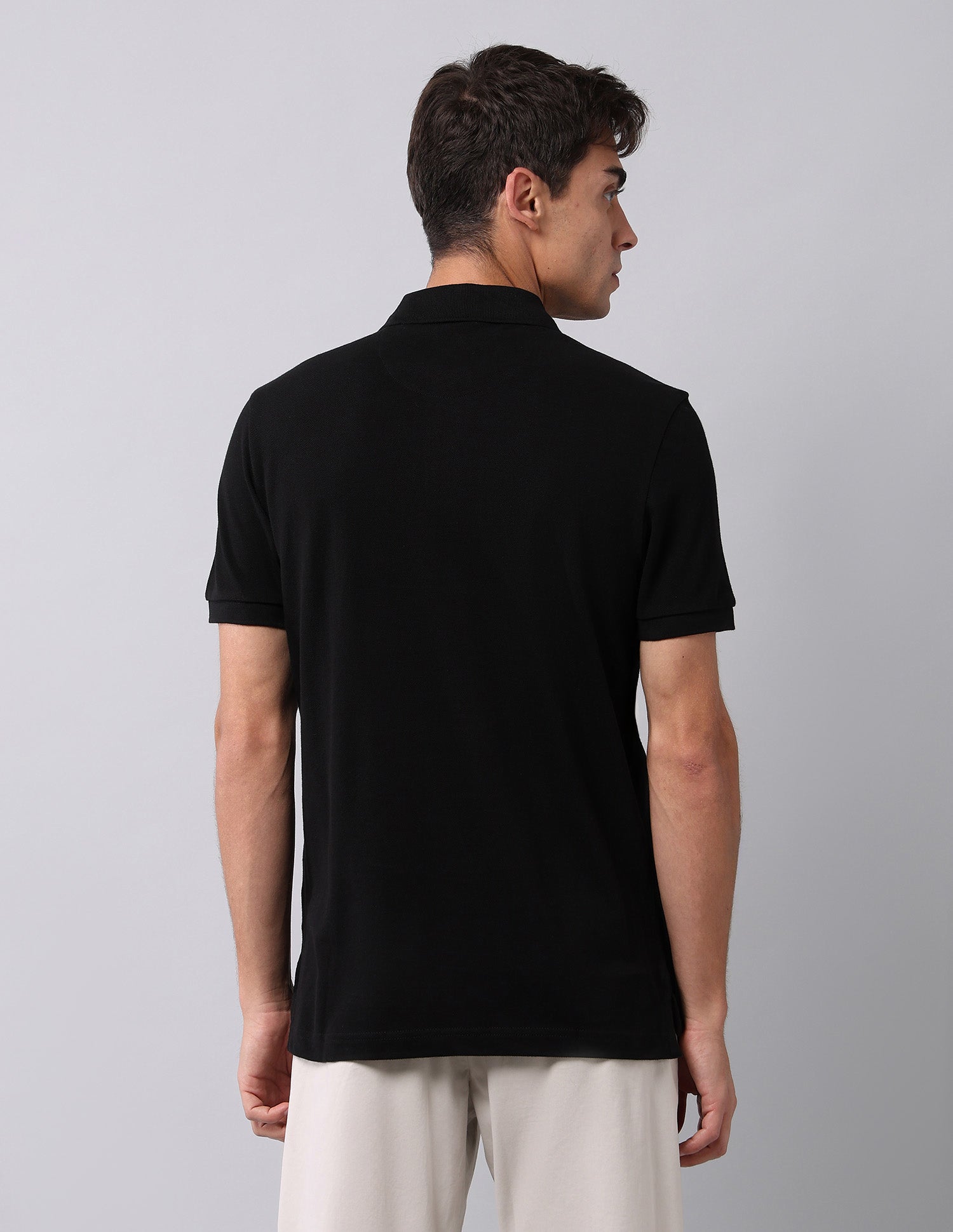 Muscle Fit Pure Cotton Polo Shirt Black - U.S. Polo Assn. India | Large