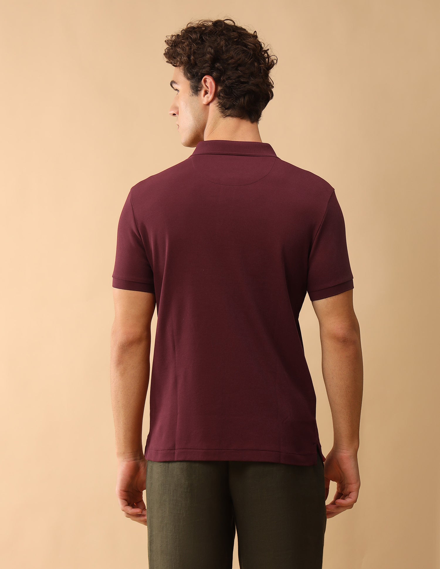 Pacho X Slim Fit Solid Polo Shirt Maroon - U.S. Polo Assn. India | Large