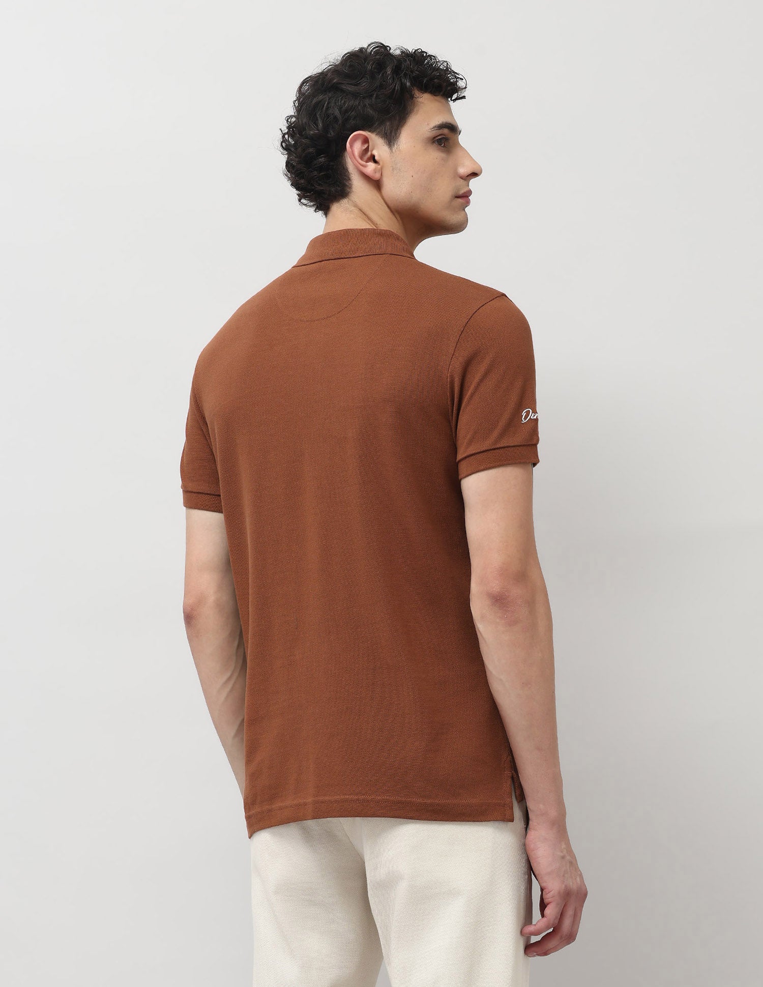 Pure Cotton Solid Polo Shirt Rust - U.S. Polo Assn. India | Large