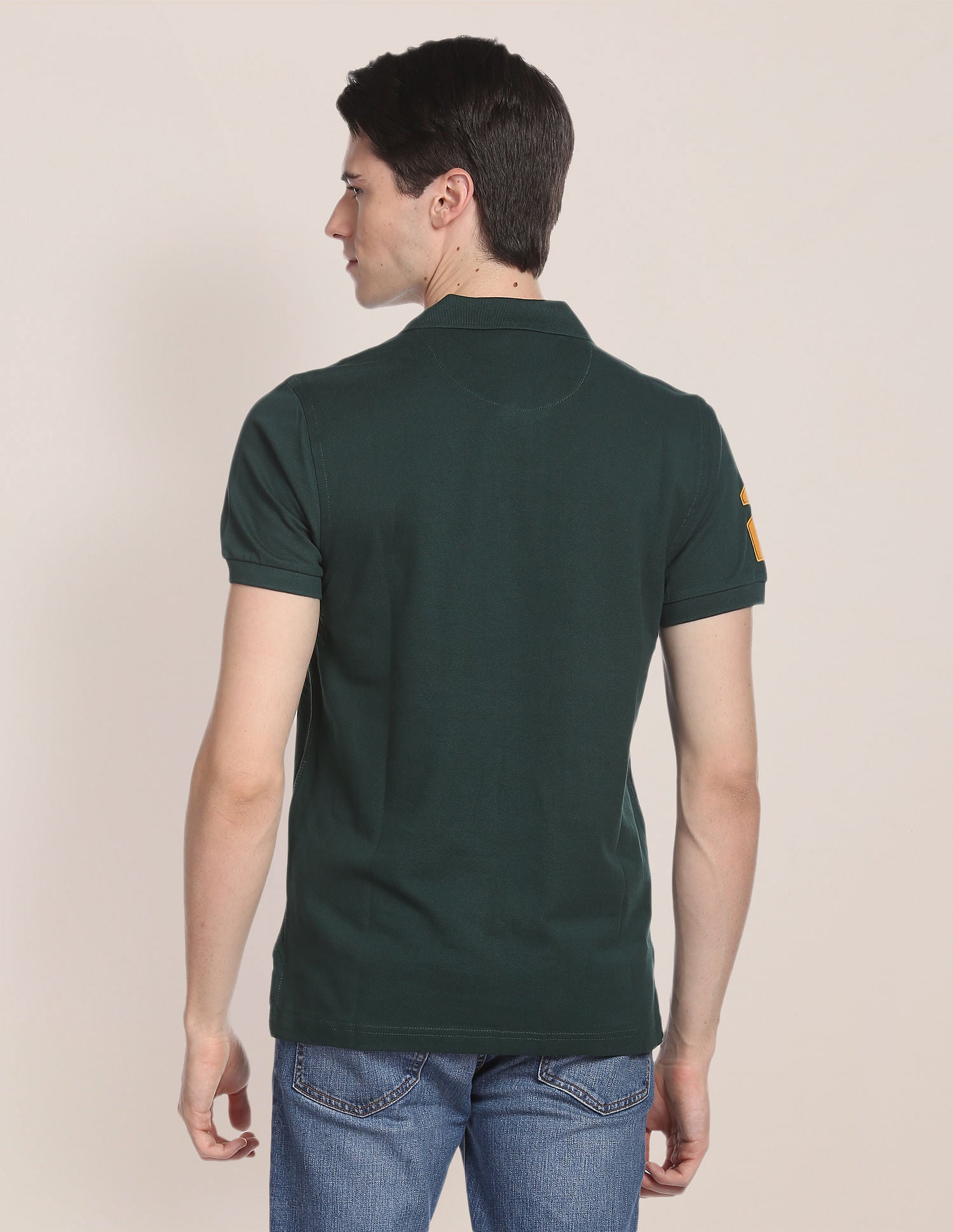 Compact Cotton Logo Polo Shirt Dark Green - U.S. POLO ASSN. | Large