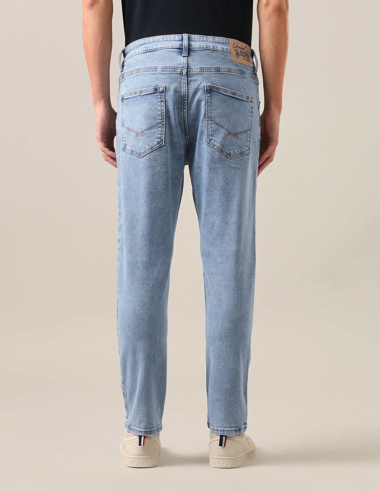 Cole Comfort Cropped Fit Blue Jeans Light Indigo - U.S. Polo Assn. India | Large