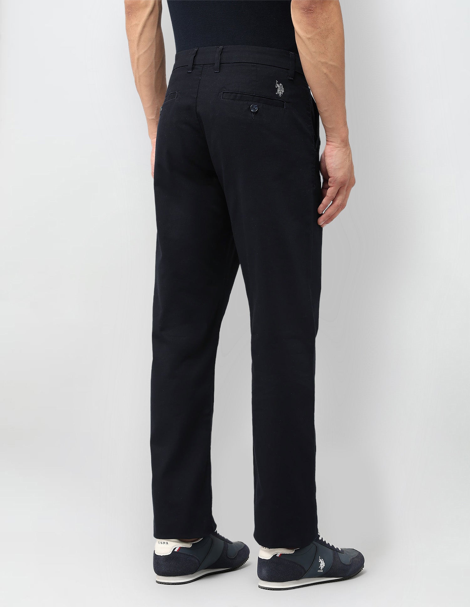 Slim Fit Heathered Trousers Navy - U.S. POLO ASSN. | Large