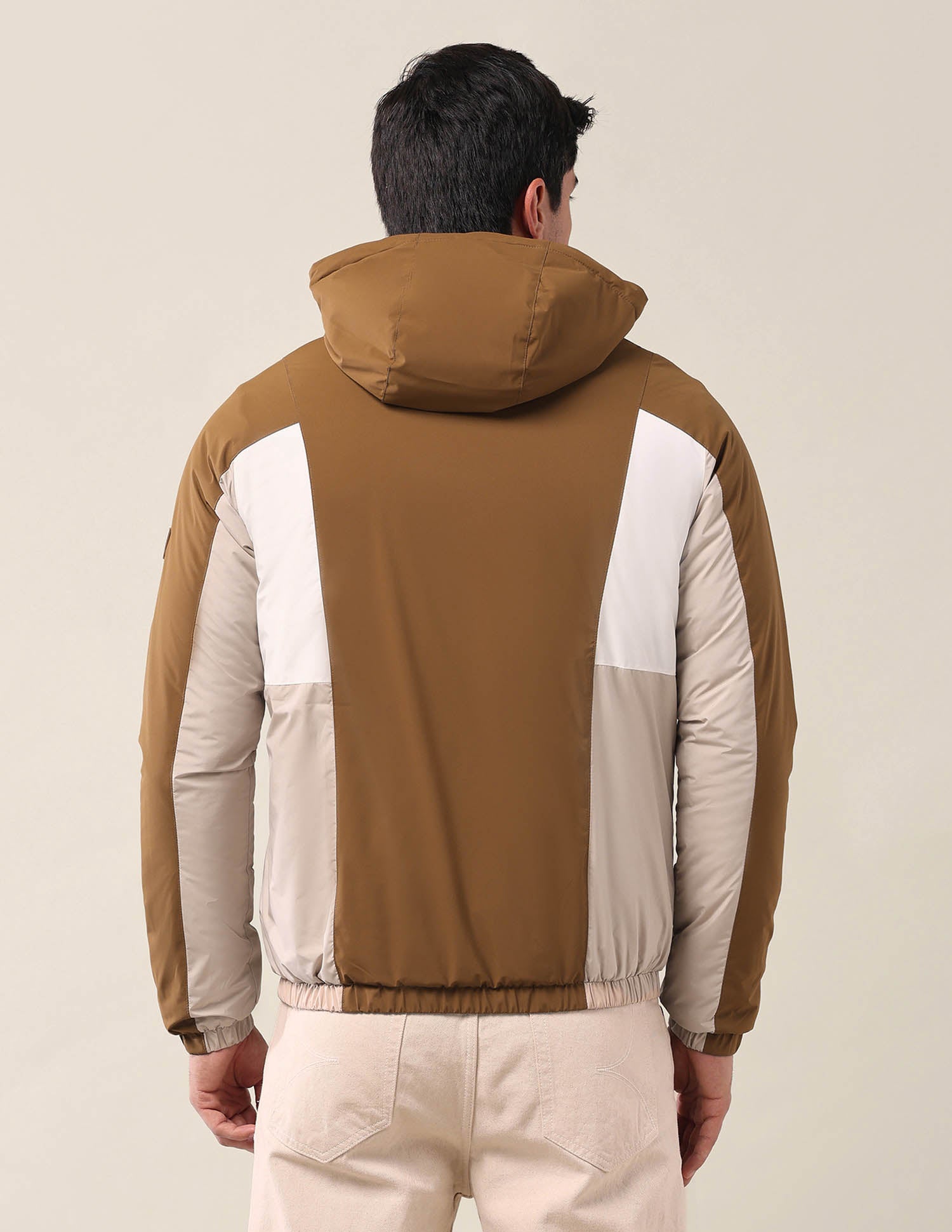 High Neck Regular Fit Jacket Brown - U.S. Polo Assn. India | Large