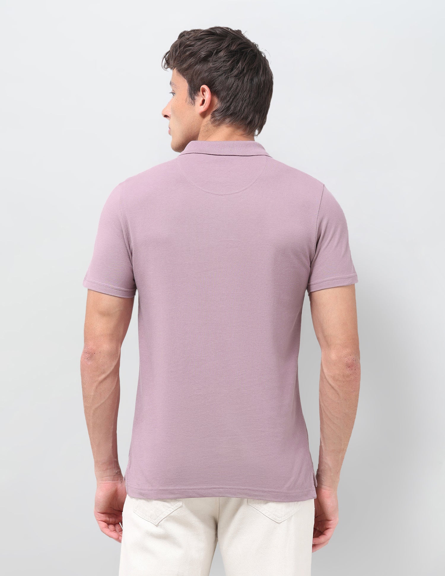 Solid Slim Fit Polo Shirt Dark Pink - U.S. Polo Assn. India | Large