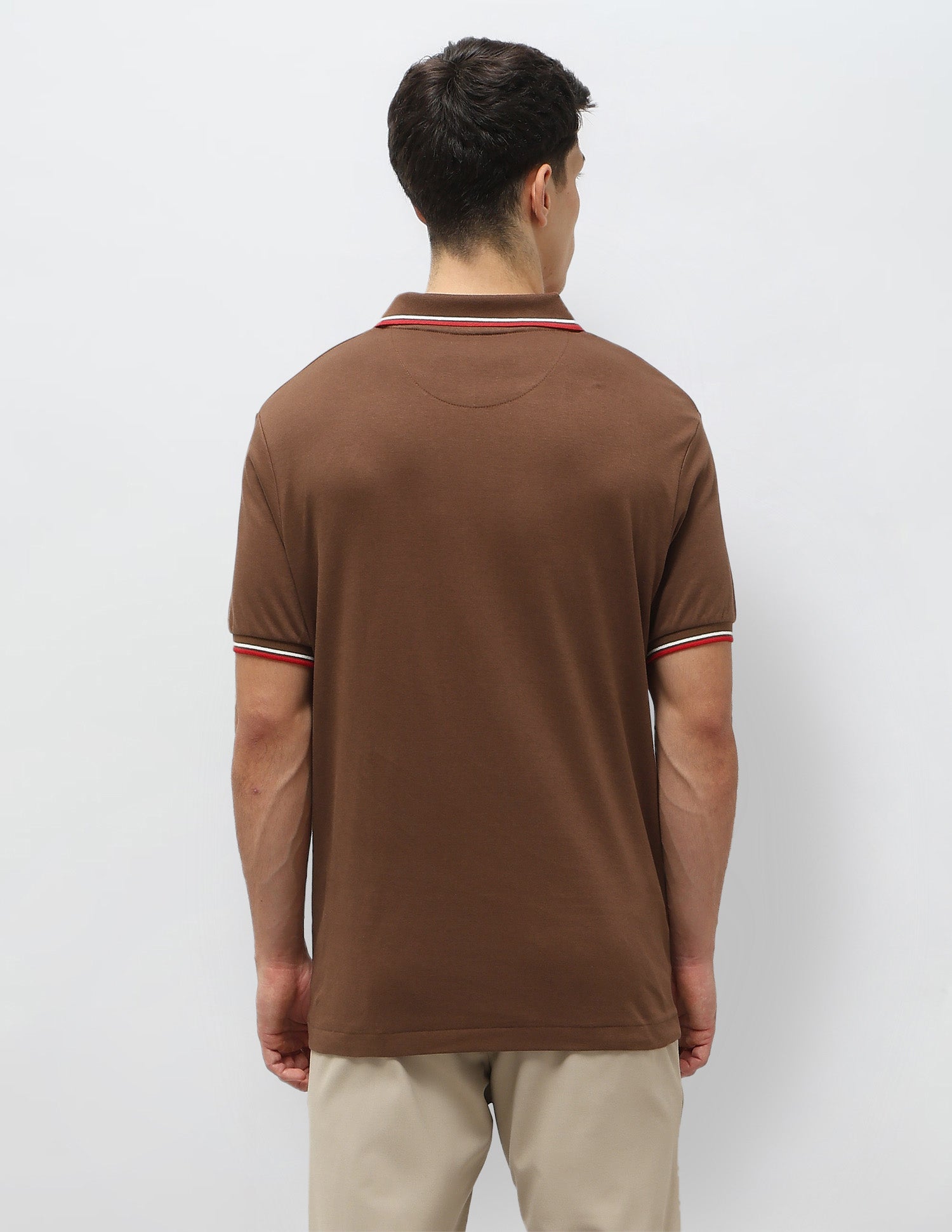 Solid Slim Fit Polo Shirt Dark Brown - U.S. Polo Assn. India | Large