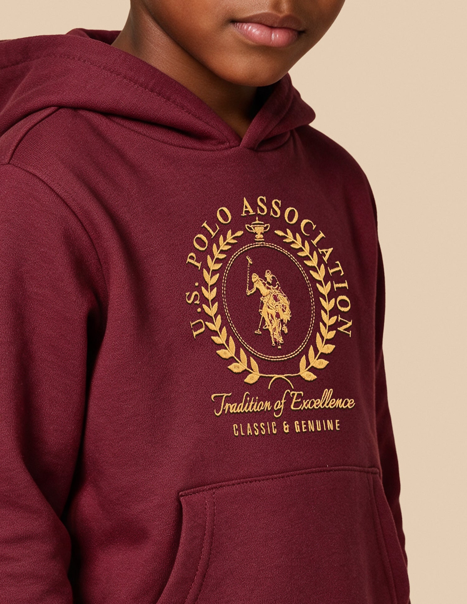 Brand Embroidered Regular Fit Sweatshirt Maroon - U.S. Polo Assn. India | Large