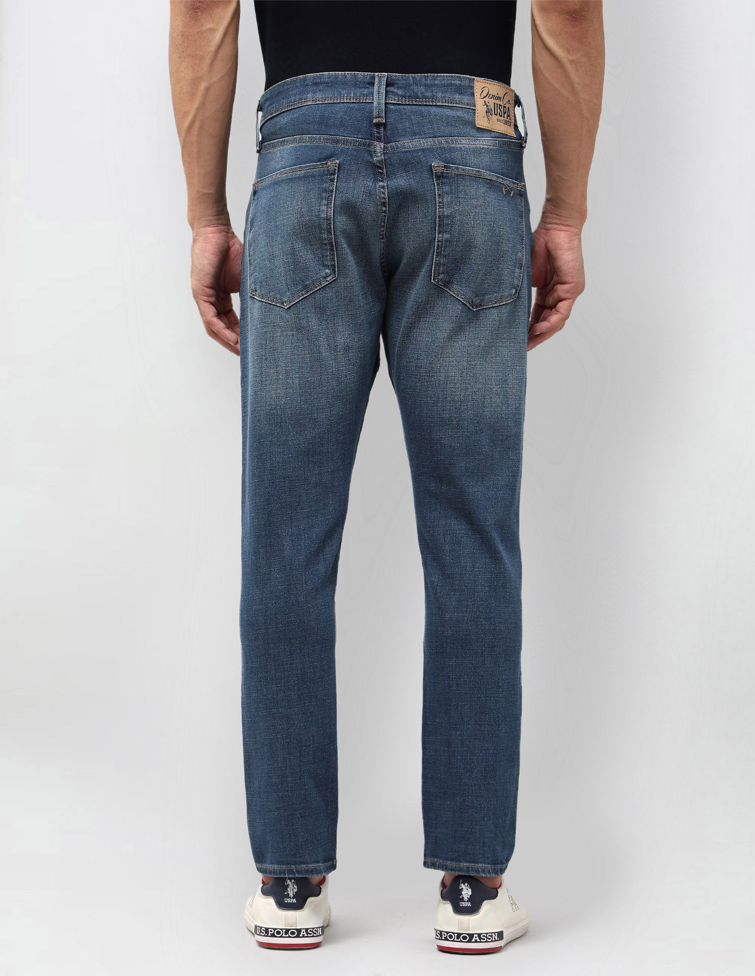 Henry Tapered Fit Blue Jeans Med Blue - U.S. POLO ASSN. | Large